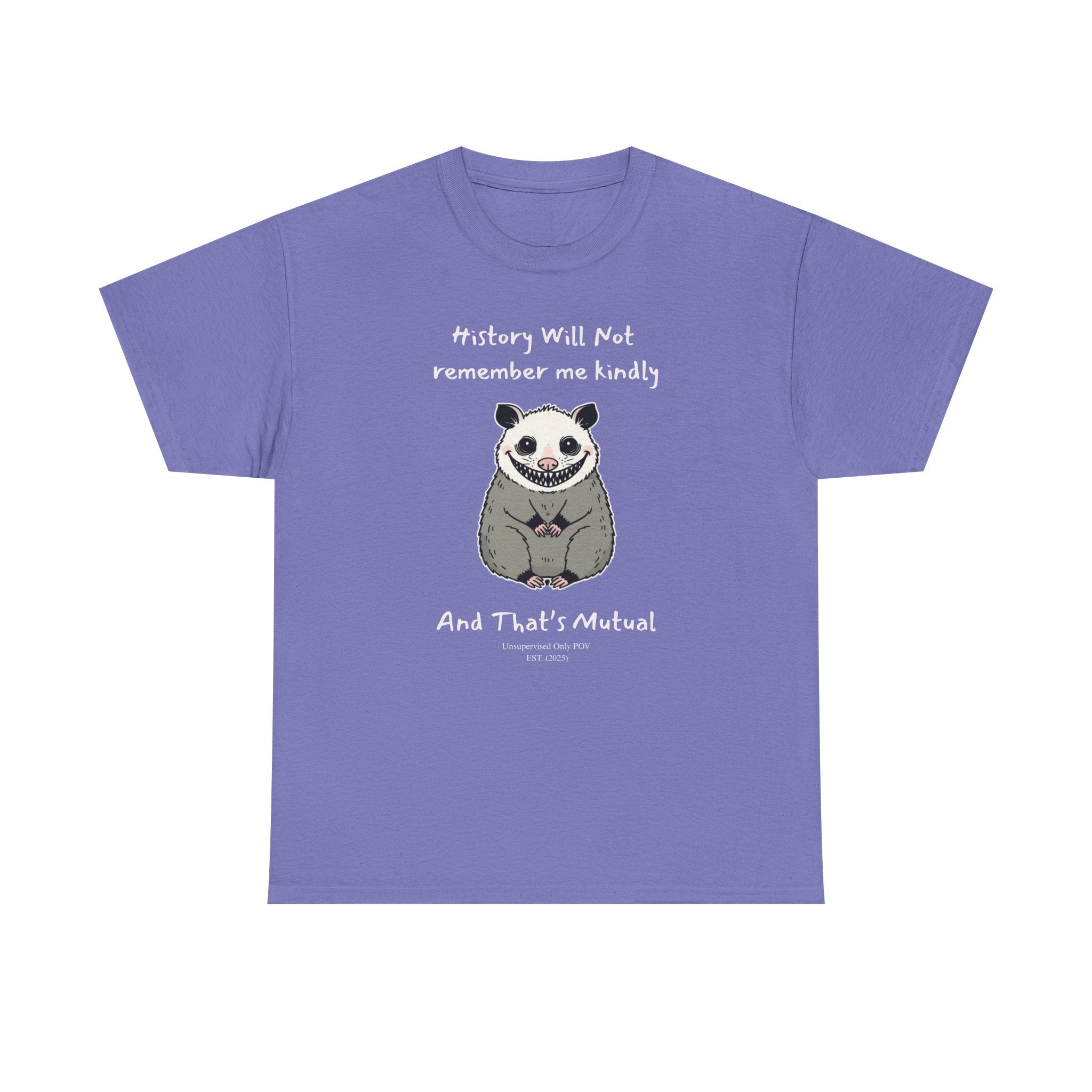 Sarcastic Possum Tee | History Will Not Remember Me Kindly Custom Name Year