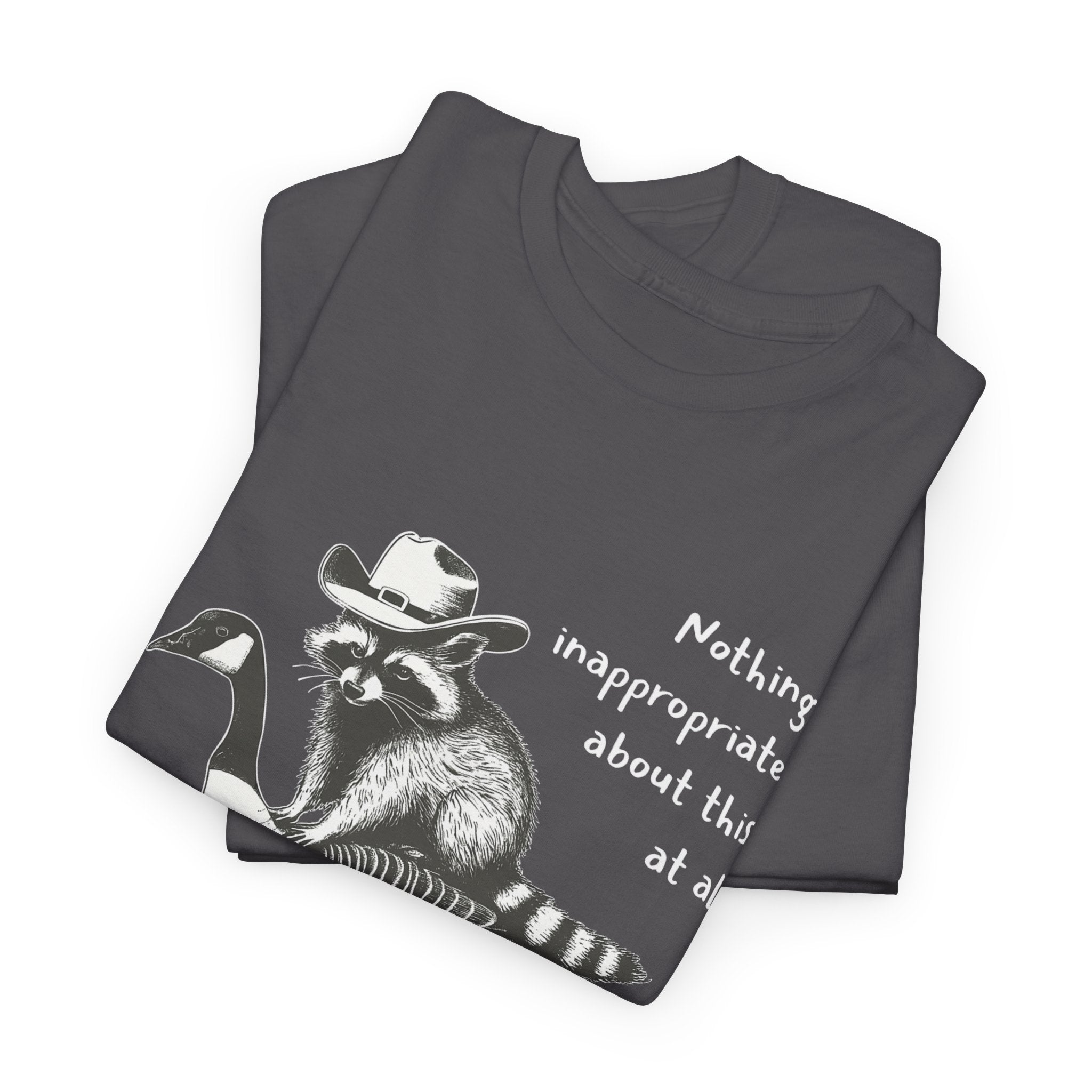 Cowboy Raccoon Goose Ride Tee | Funny Life Graphic Shirt