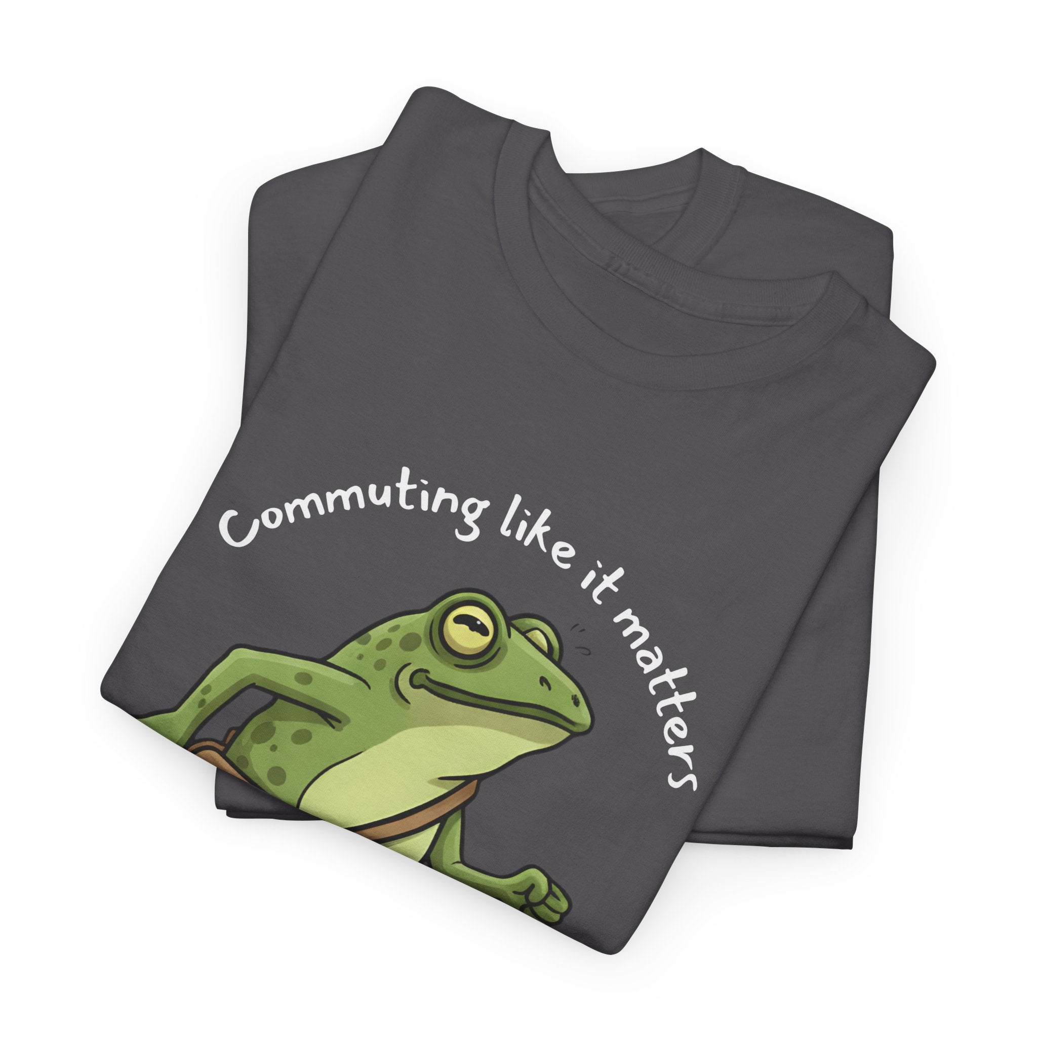 Funny Commuting Frog Tee | Workplace Satire | Custom Adulting Humor Gift