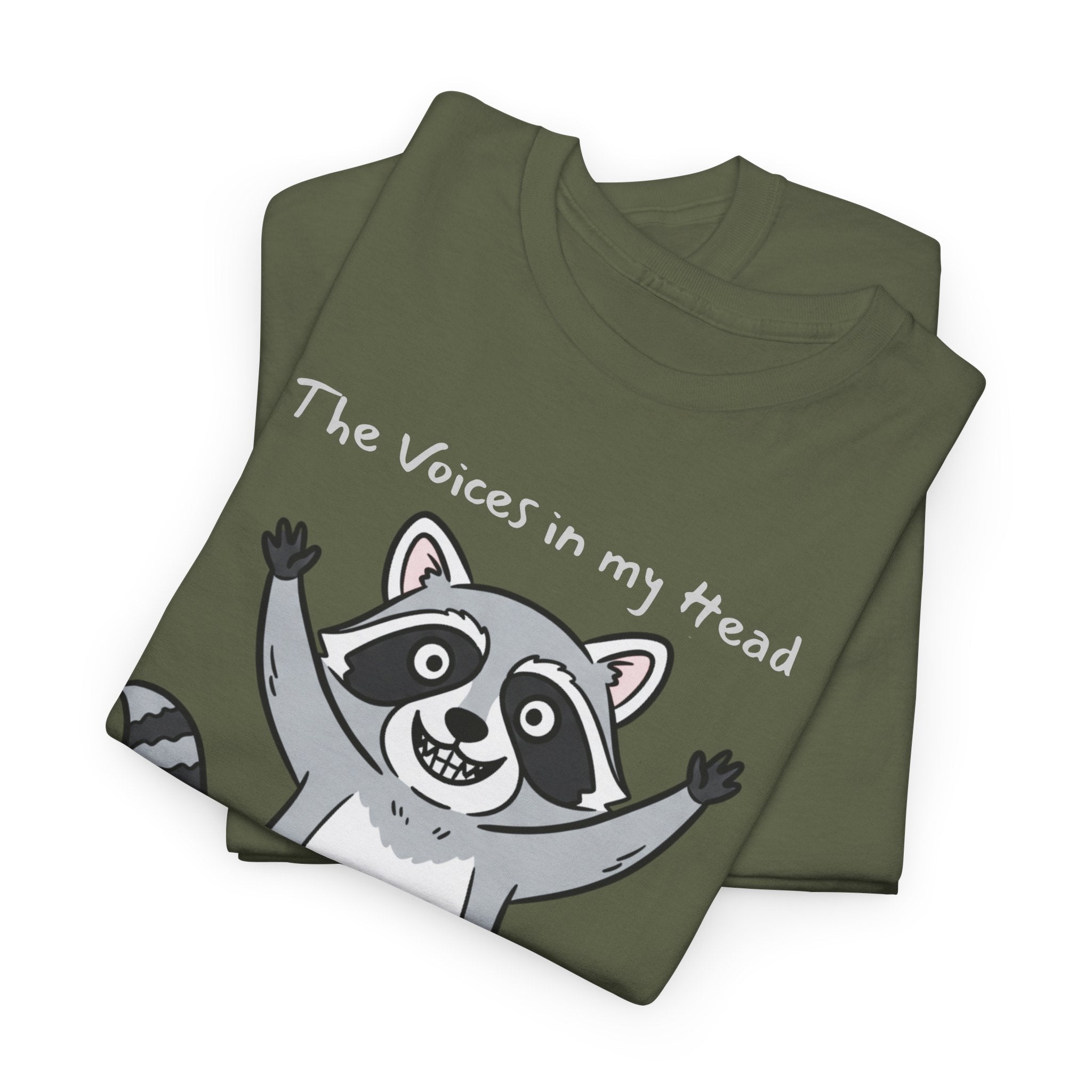 Funny Raccoon Voices Shirt – Unhinged Humor Gift T-Shirt