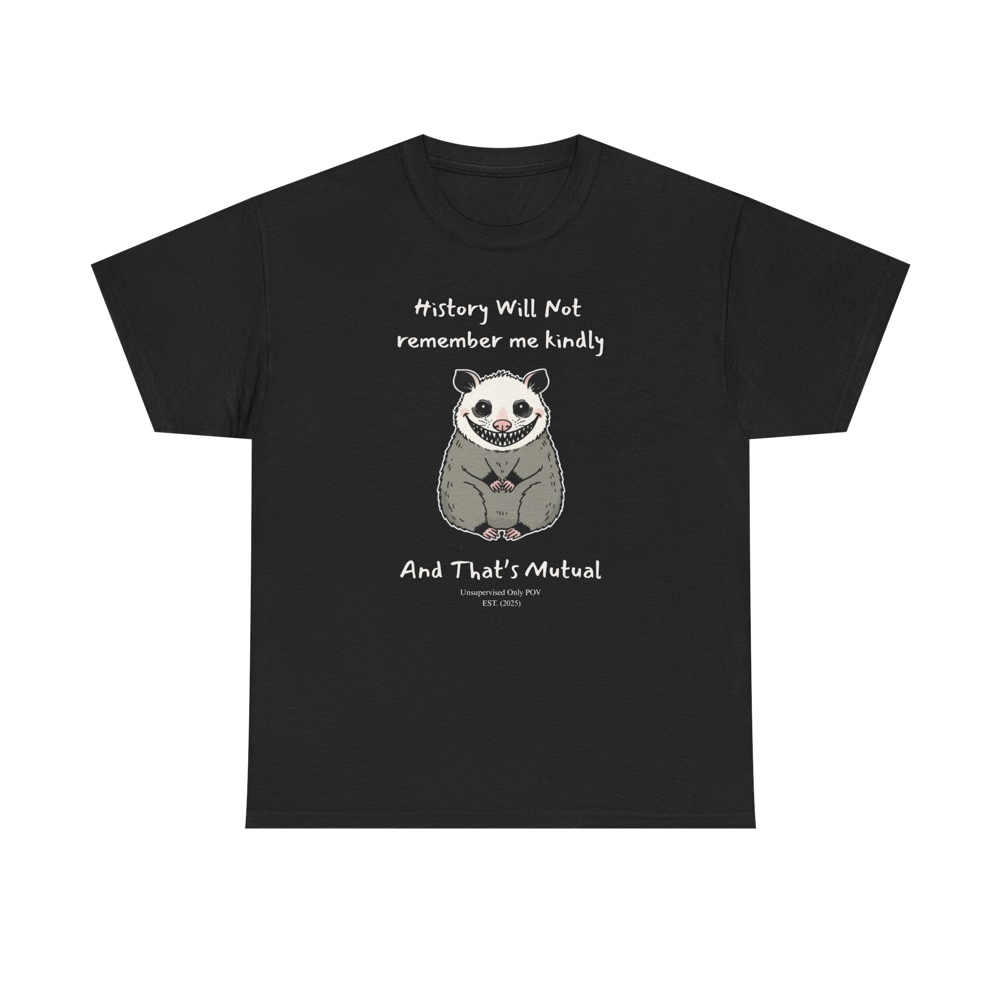 Sarcastic Possum Tee | History Will Not Remember Me Kindly Custom Name Year