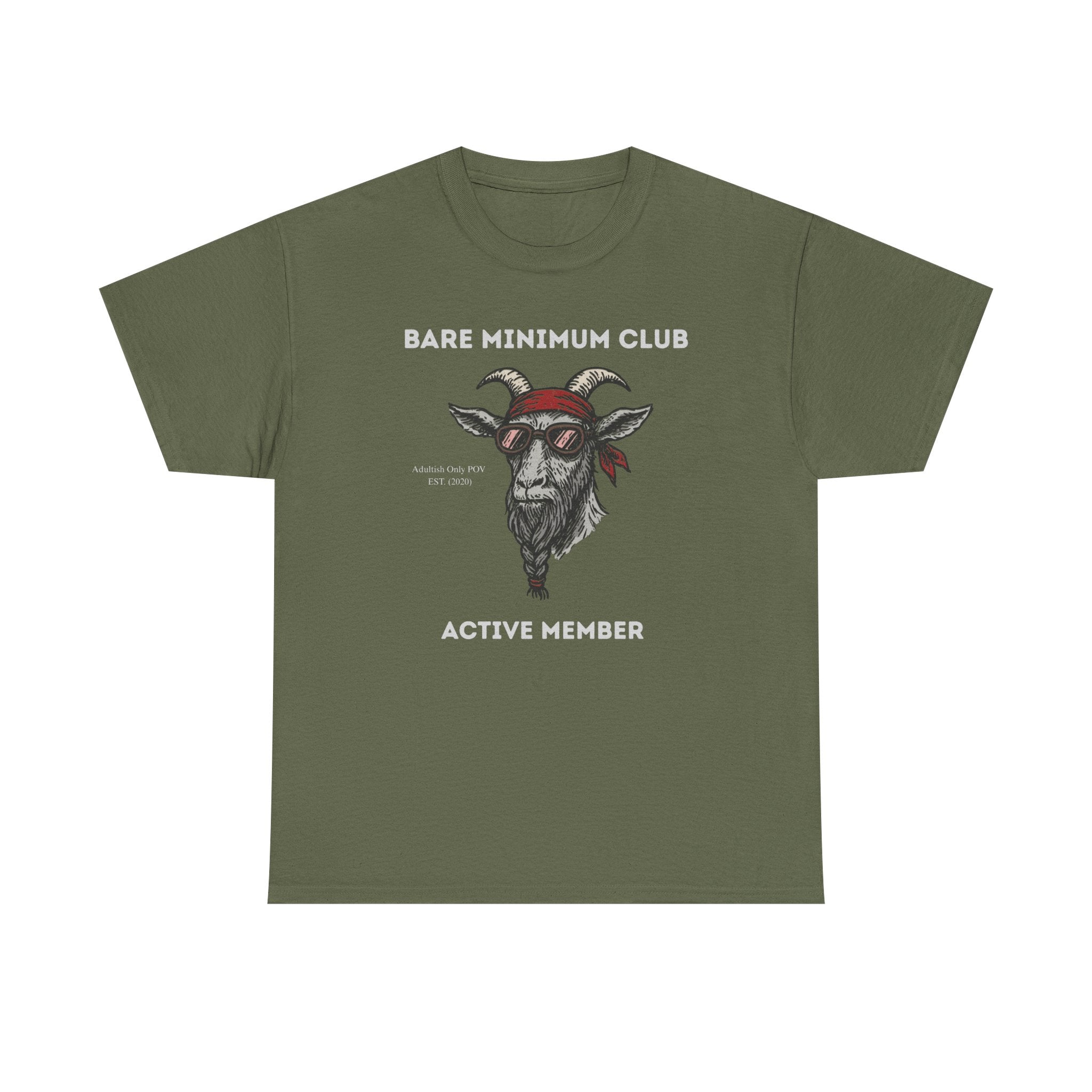 Bare Minimum Club Tee | Custom Funny Sarcastic Adulting Gift