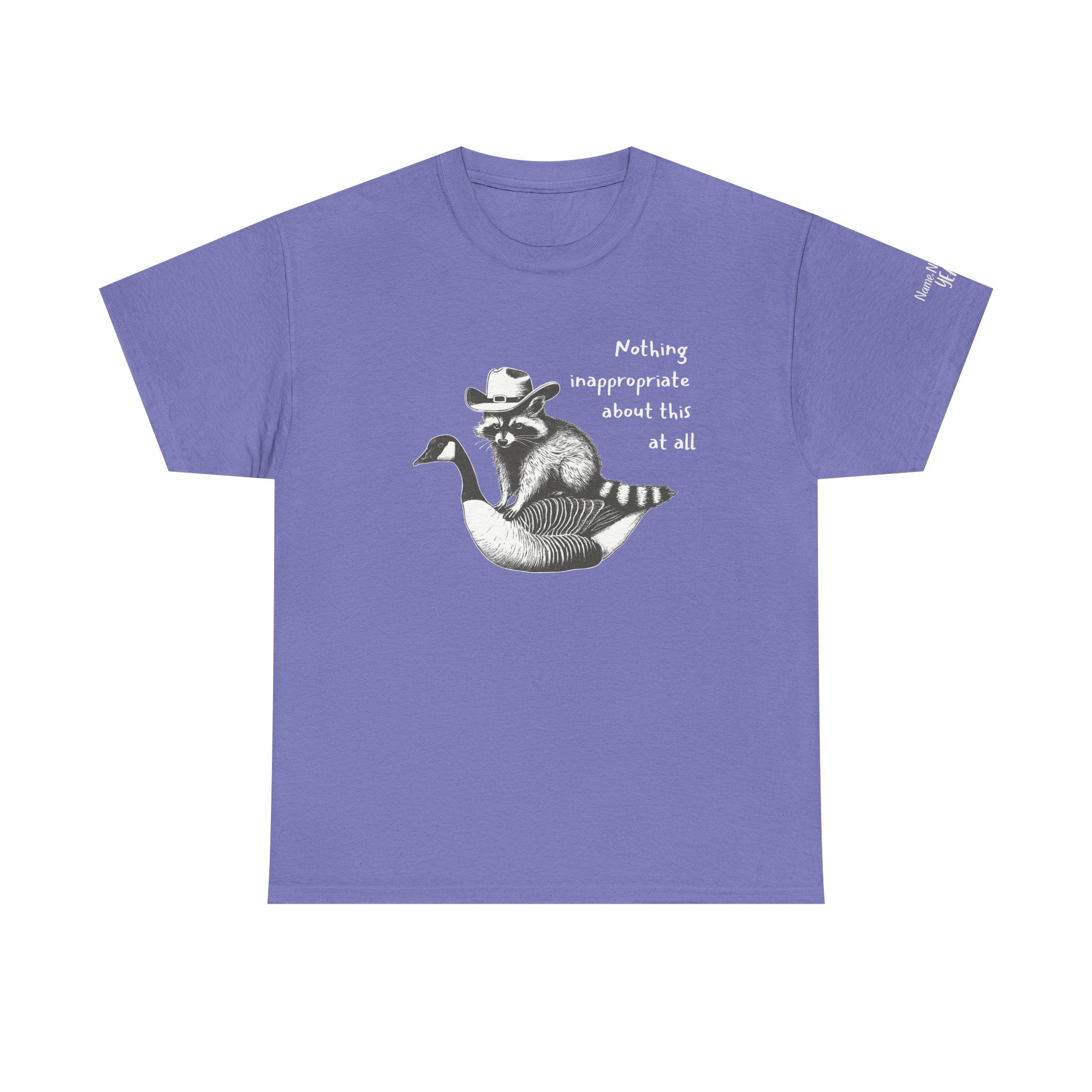 Cowboy Raccoon Goose Ride Tee | Funny Life Graphic Shirt