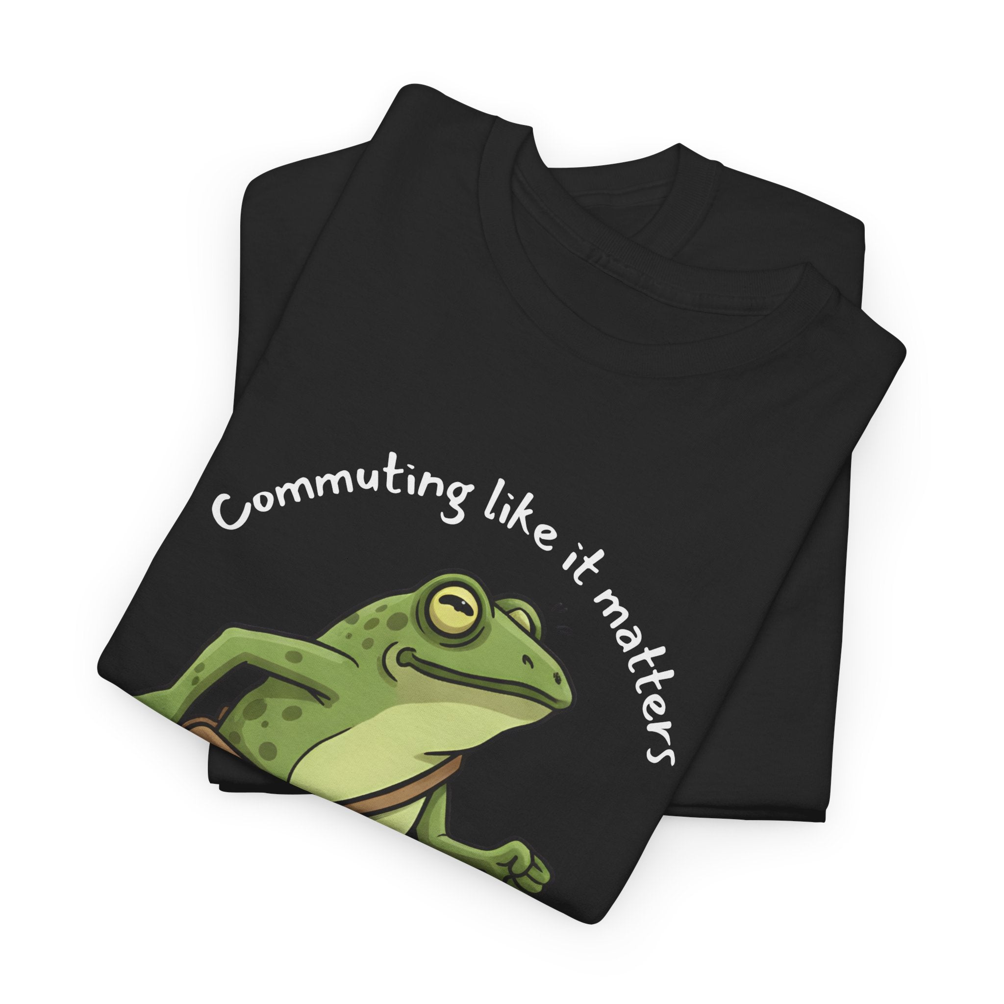 Funny Commuting Frog Tee | Workplace Satire | Custom Adulting Humor Gift
