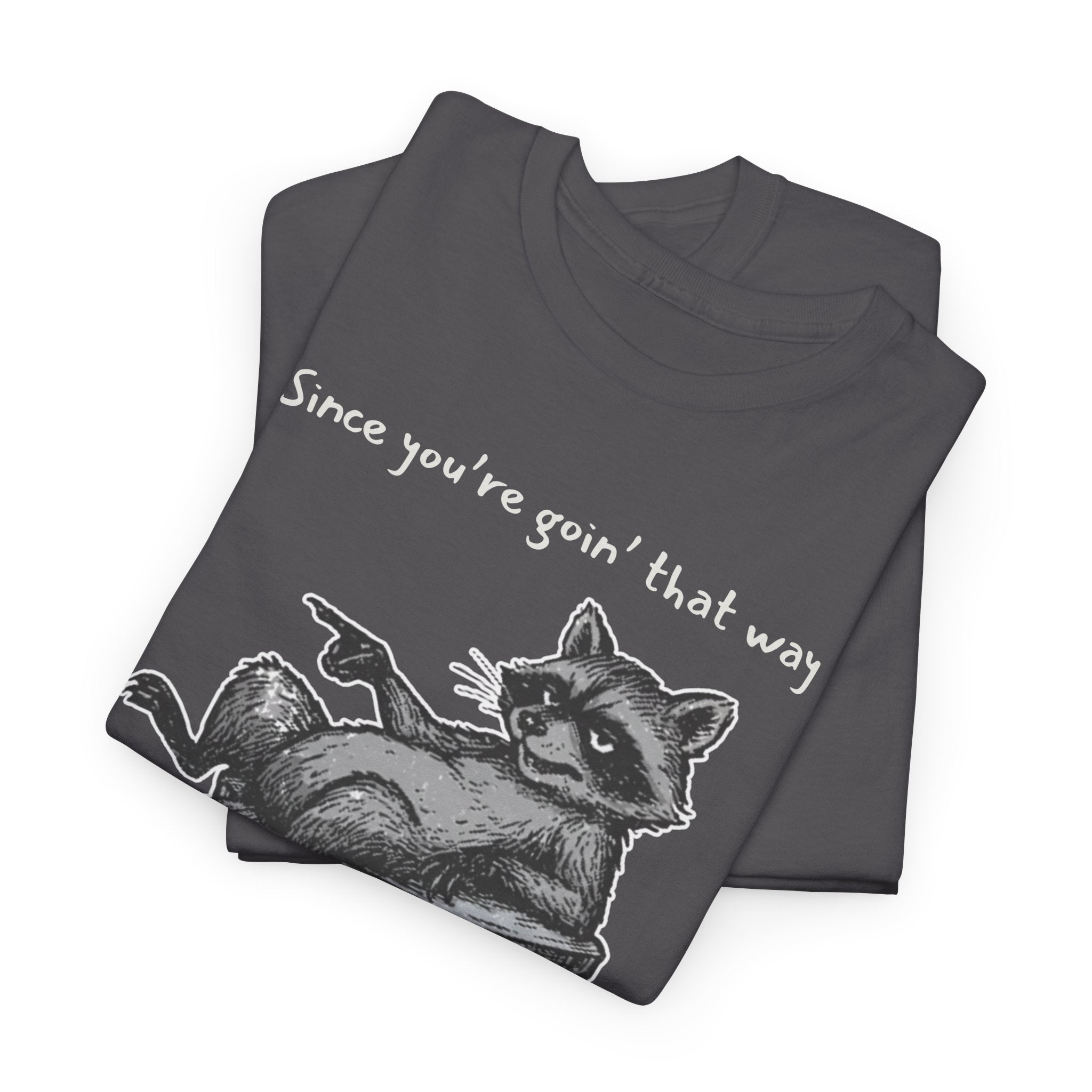 Funny Raccoon T-Shirt – Life POV Garbage Can Humor – Custom Sleeve Option