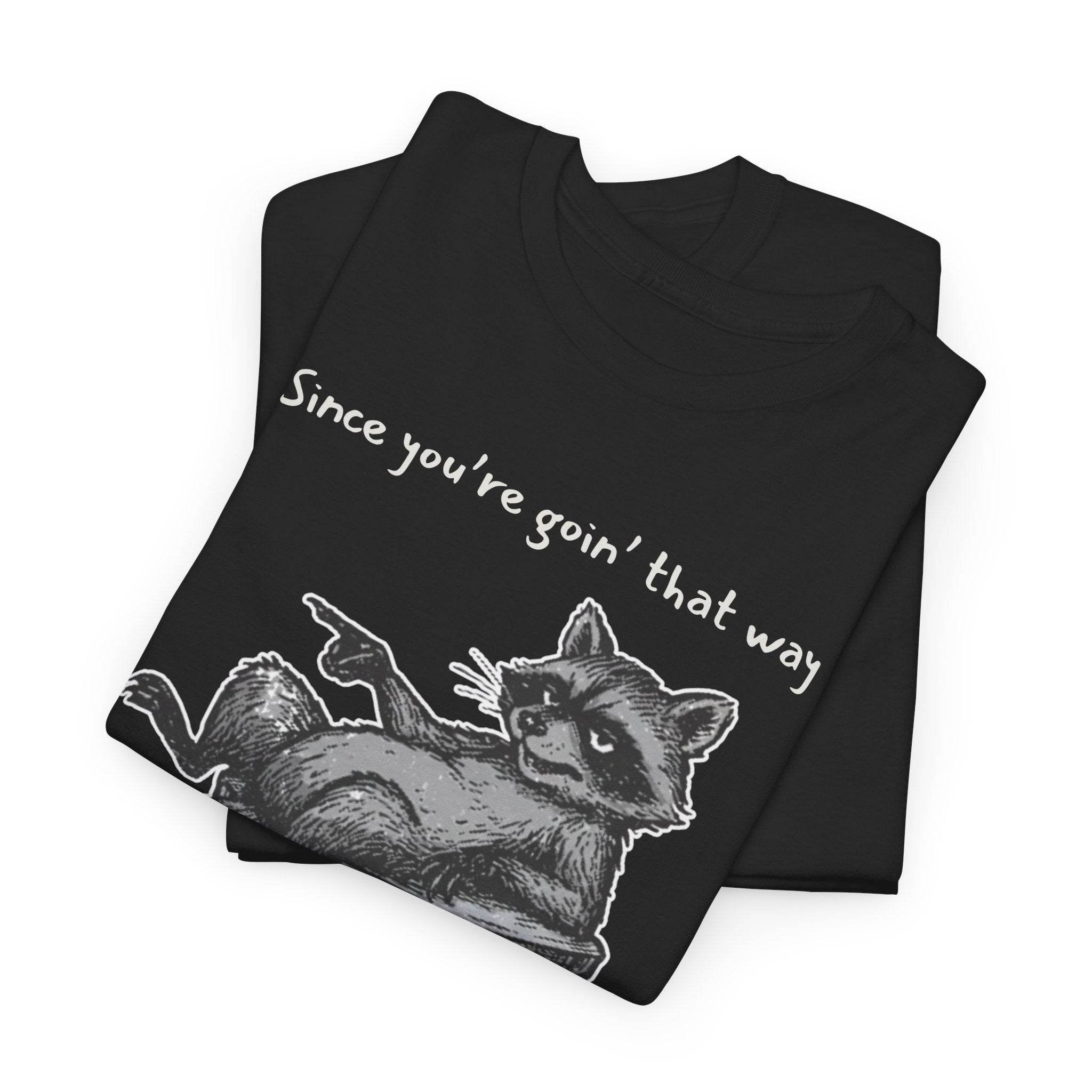 Funny Raccoon T-Shirt – Life POV Garbage Can Humor – Custom Sleeve Option