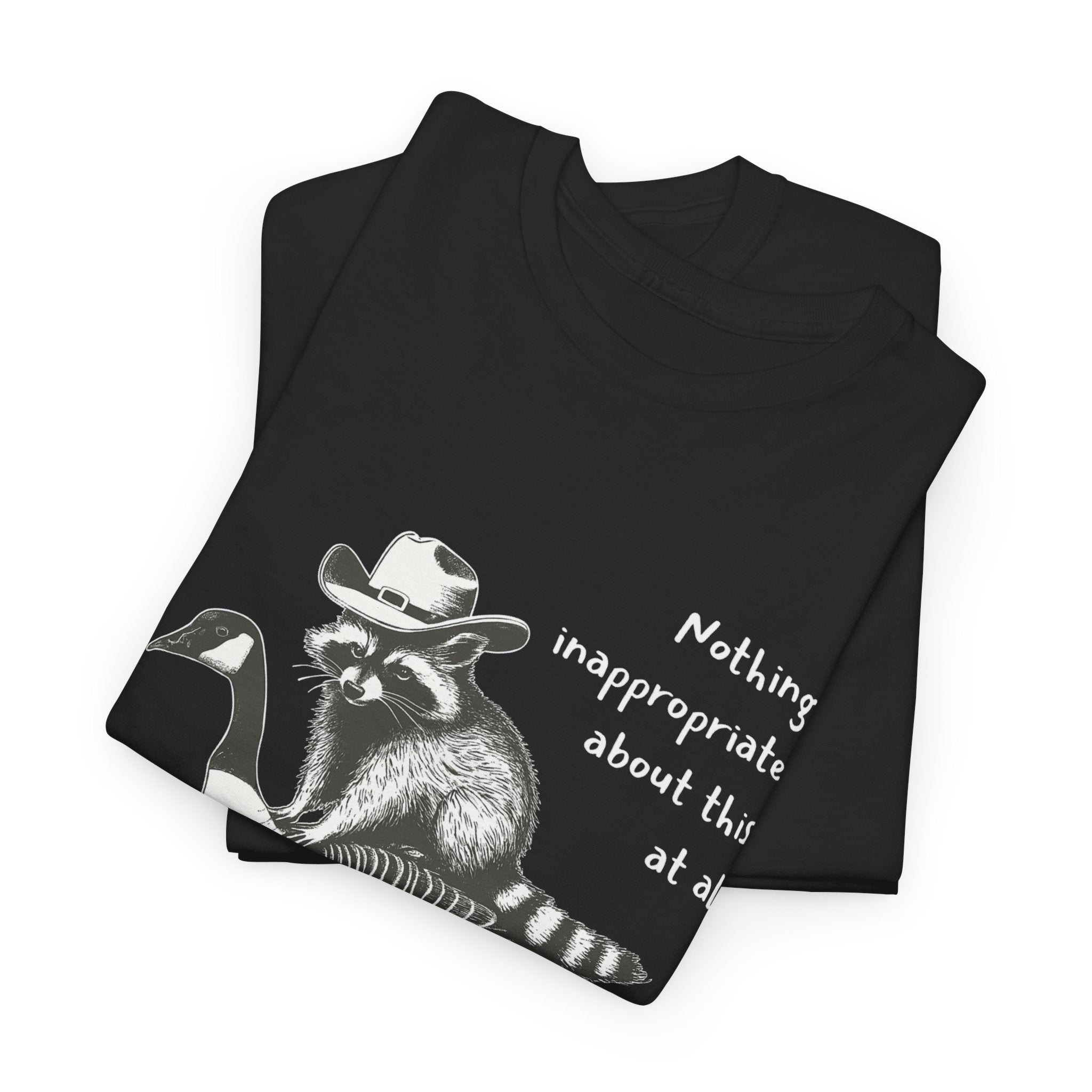 Cowboy Raccoon Goose Ride Tee | Funny Life Graphic Shirt