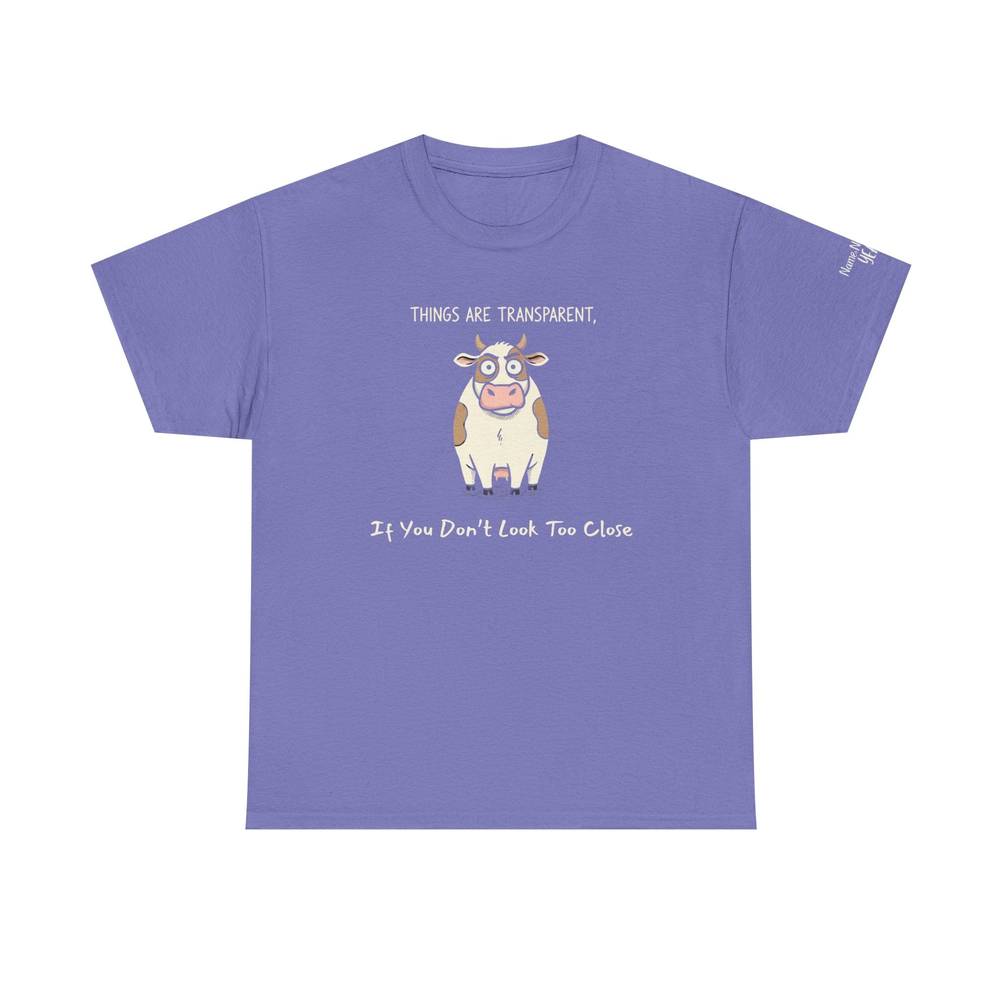 Funny Corporate Transparency Shirt – Sarcastic Cow T-Shirt