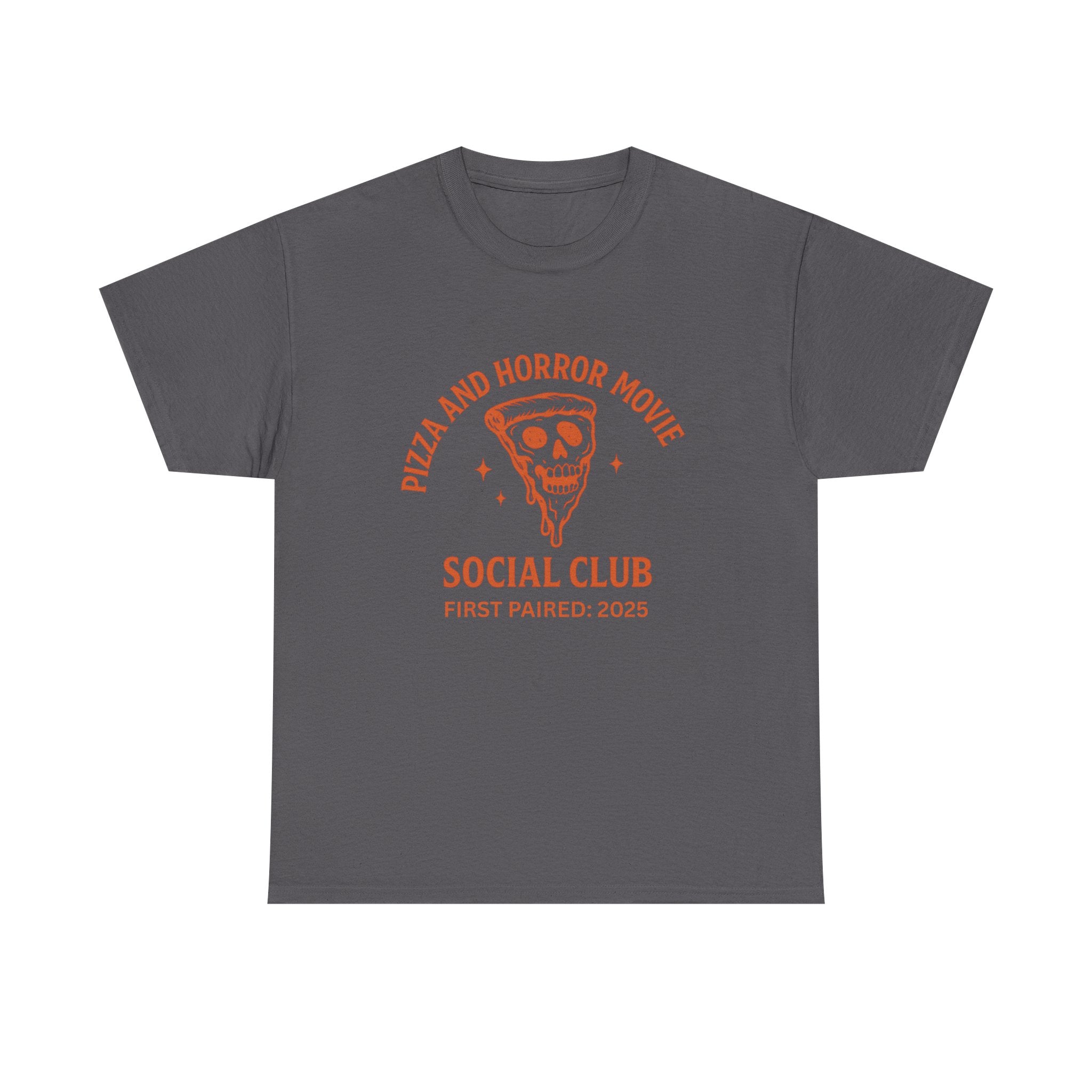 Pizza and Horror Movie Social Club Shirt – Fake Club Tee with Optional Custom Year
