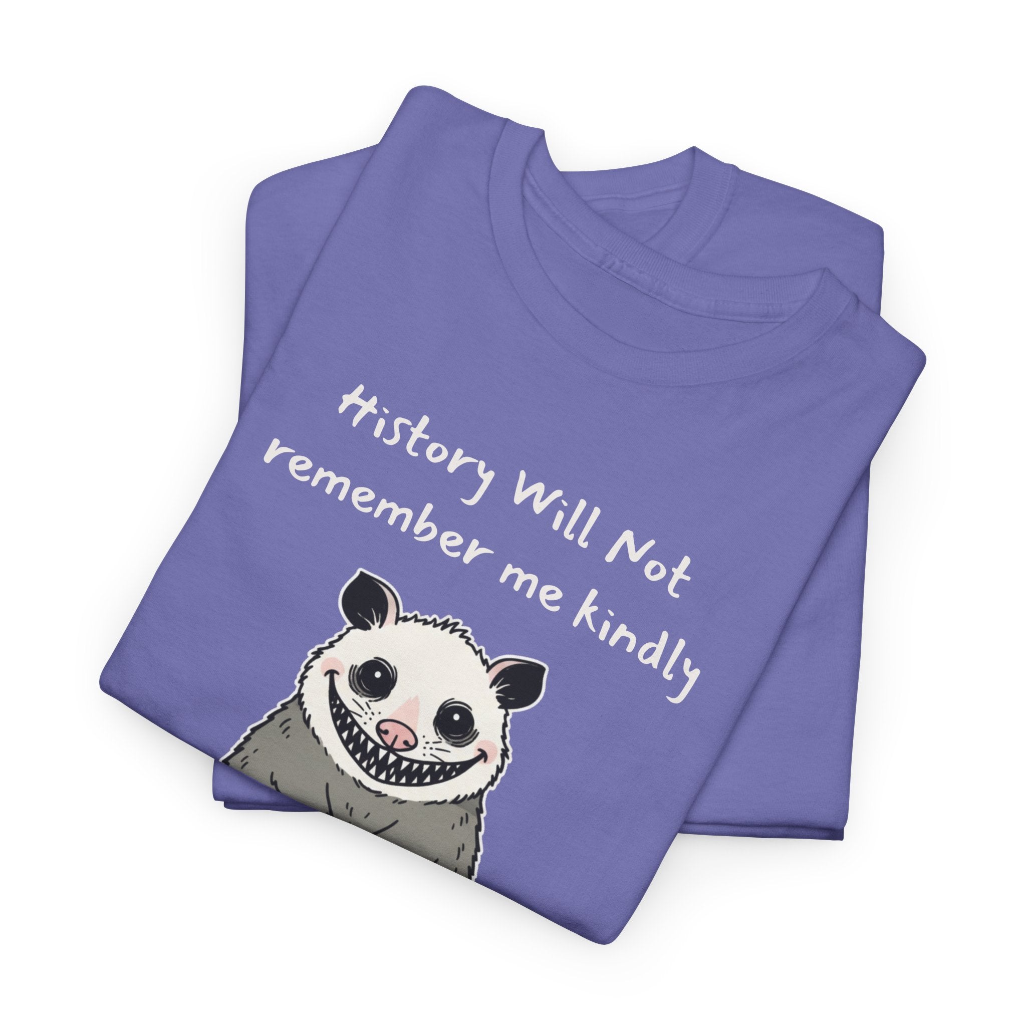 Sarcastic Possum Tee | History Will Not Remember Me Kindly Custom Name Year