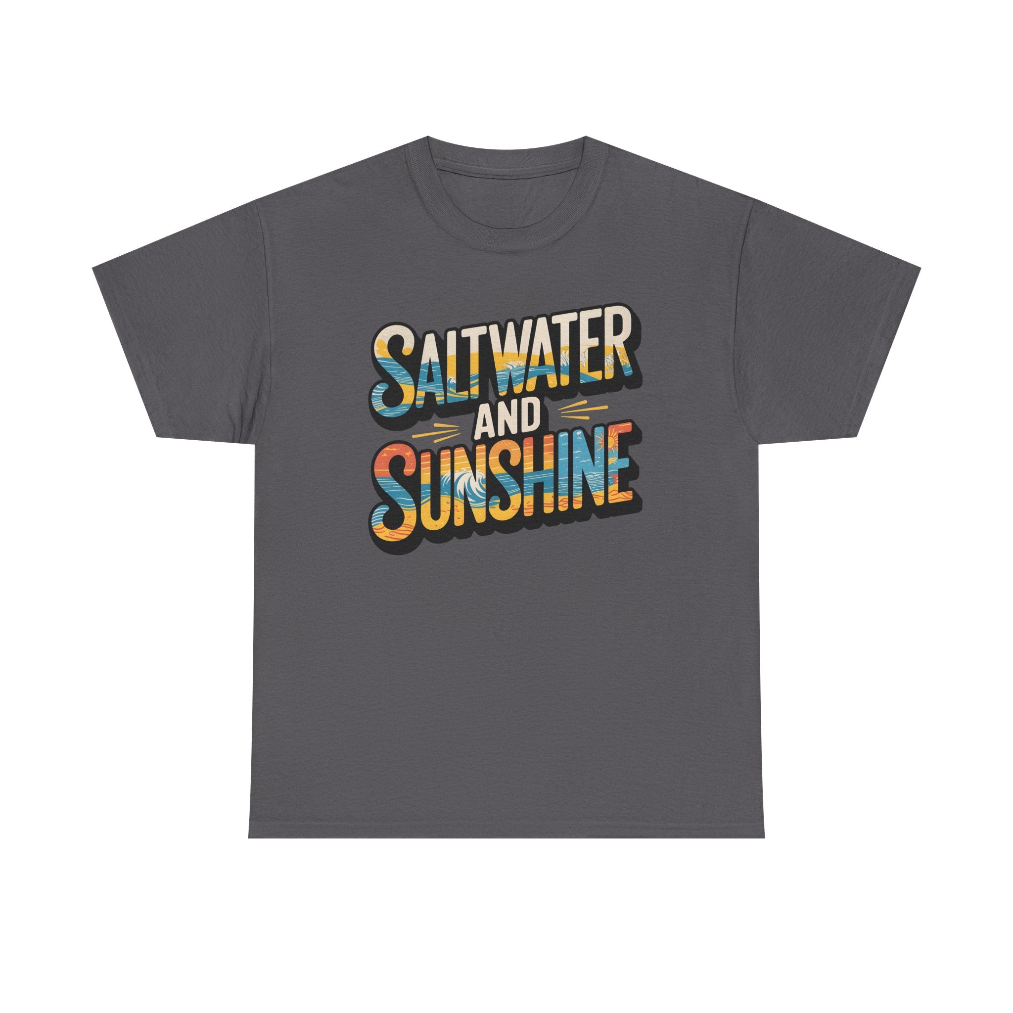 Saltwater and Sunshine Unisex Tee, Summer Vibes T-Shirt, Beach Day Shirt, Casual Wear, Gift for Ocean Lovers