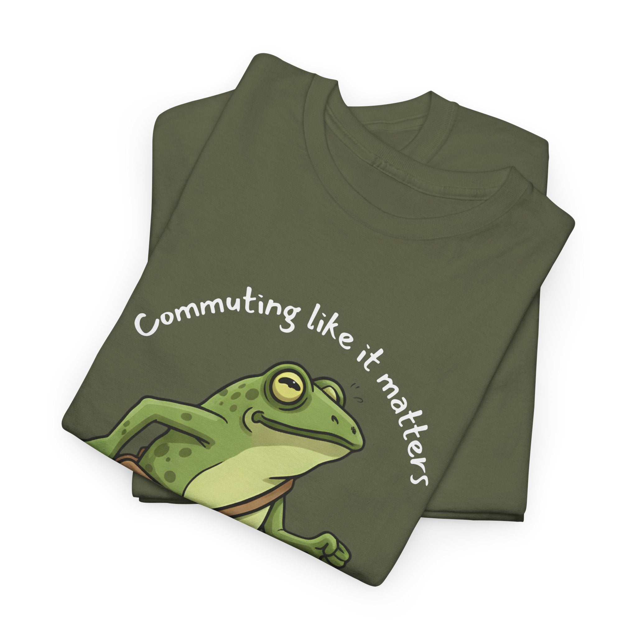Funny Commuting Frog Tee | Workplace Satire | Custom Adulting Humor Gift