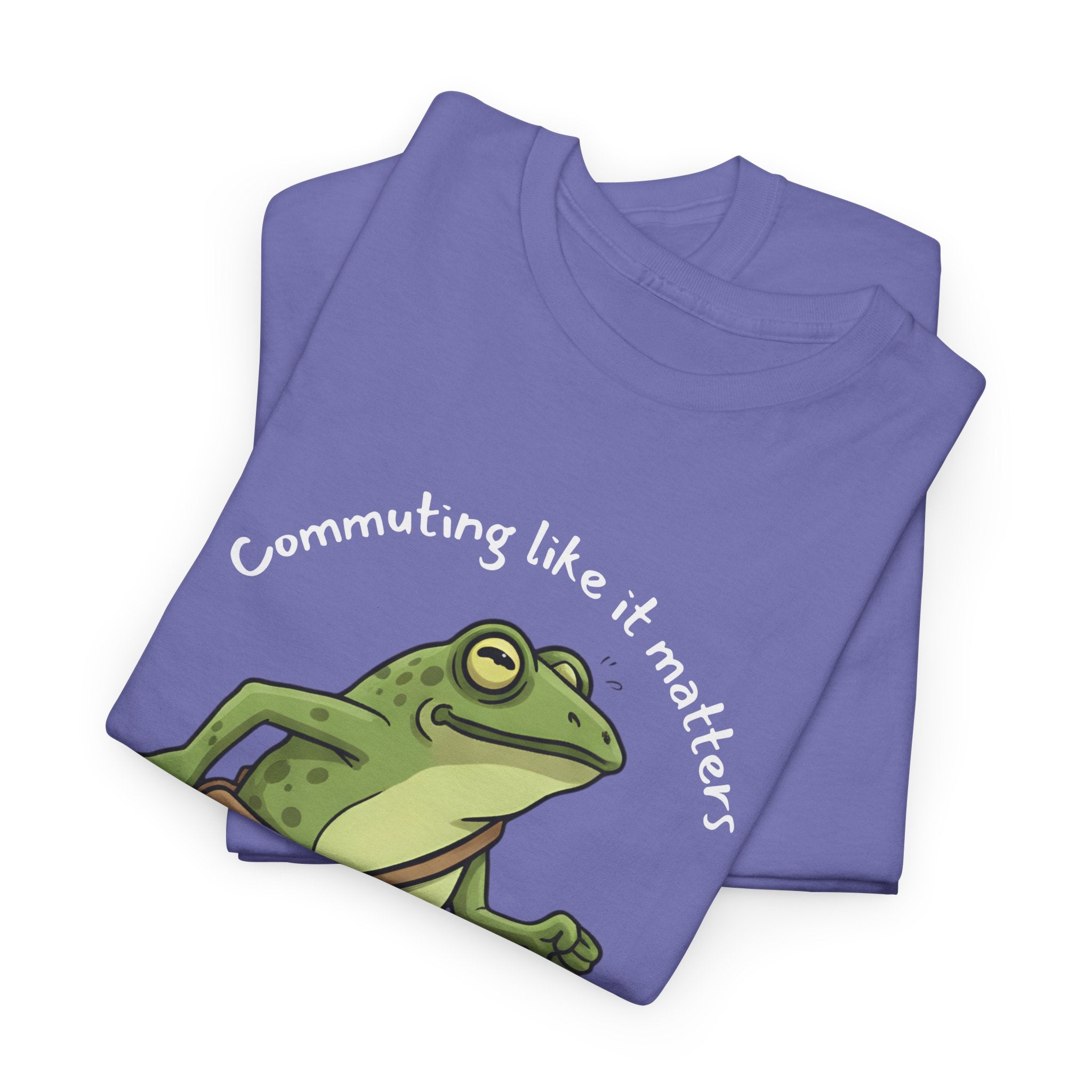 Funny Commuting Frog Tee | Workplace Satire | Custom Adulting Humor Gift