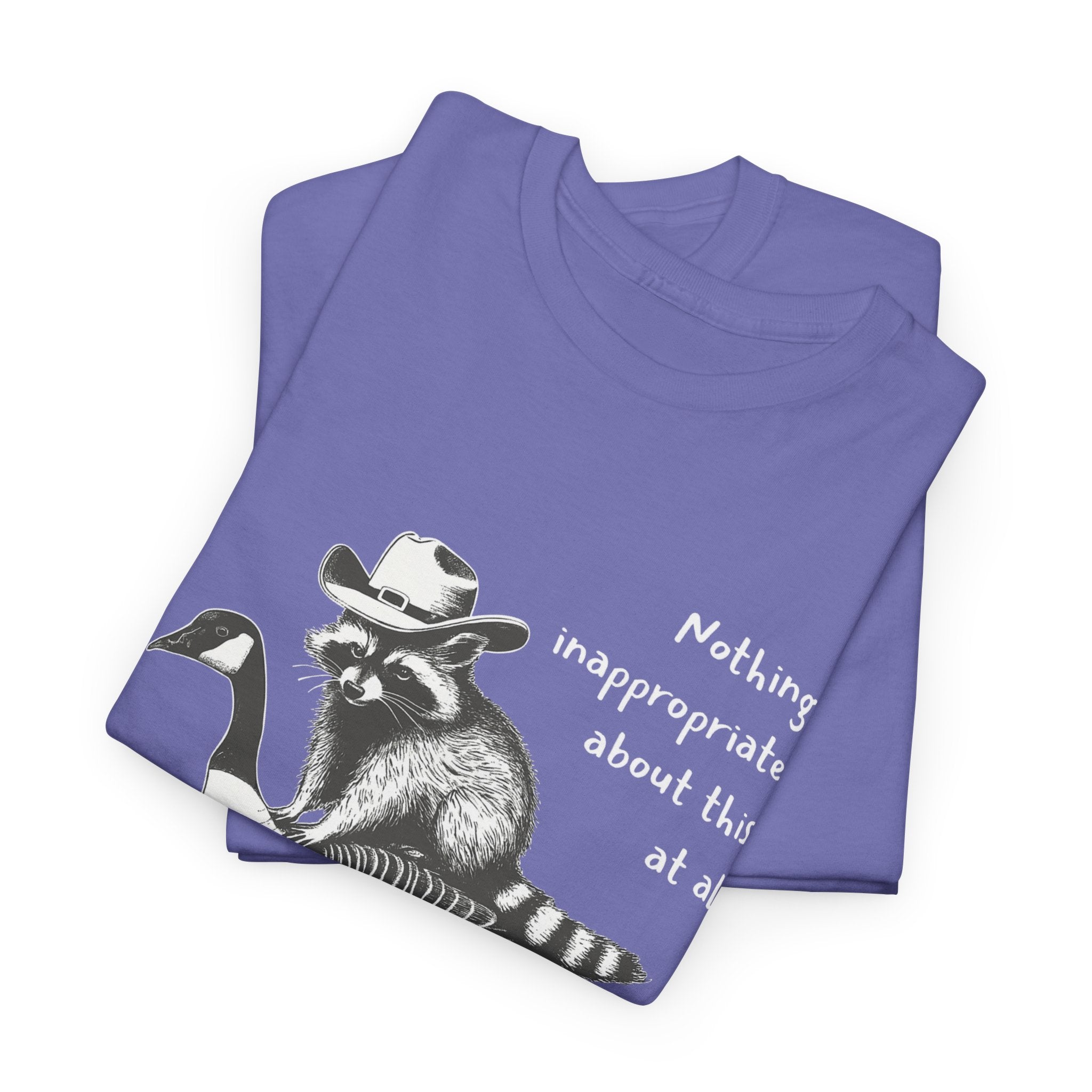 Cowboy Raccoon Goose Ride Tee | Funny Life Graphic Shirt