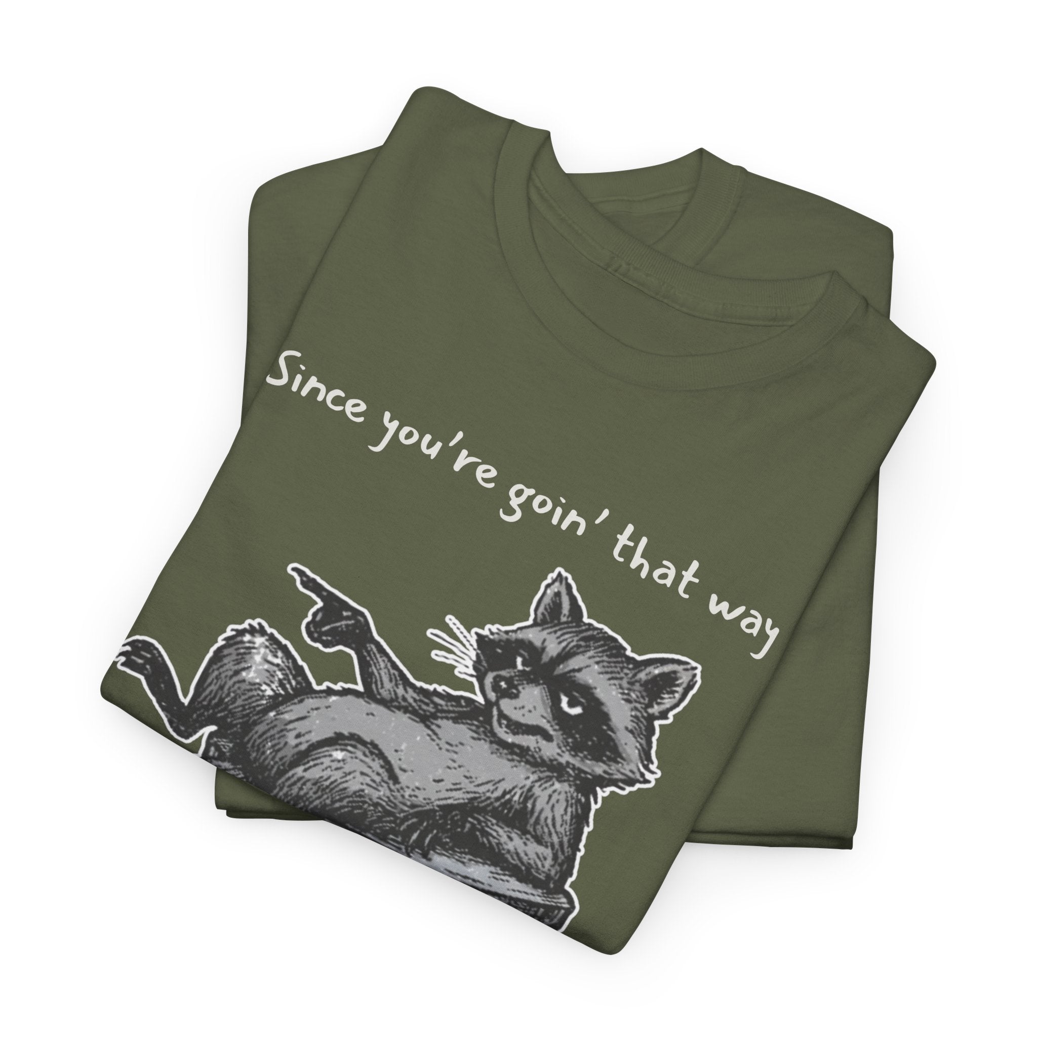 Funny Raccoon T-Shirt – Life POV Garbage Can Humor – Custom Sleeve Option