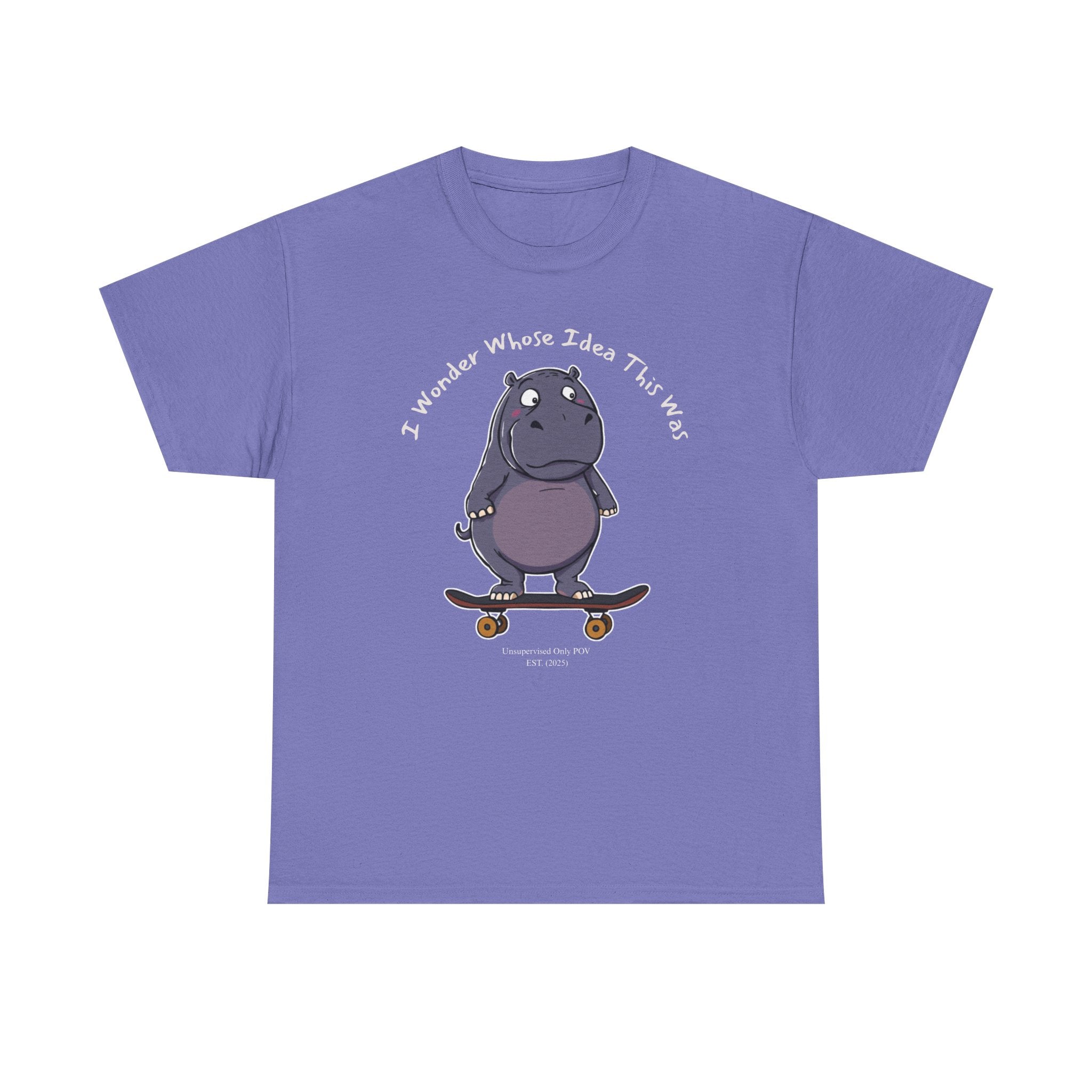 Funny Hippo T-Shirt – Weekend Mistake Unsupervised POV Graphic Tee for Adults Who Should Know Better