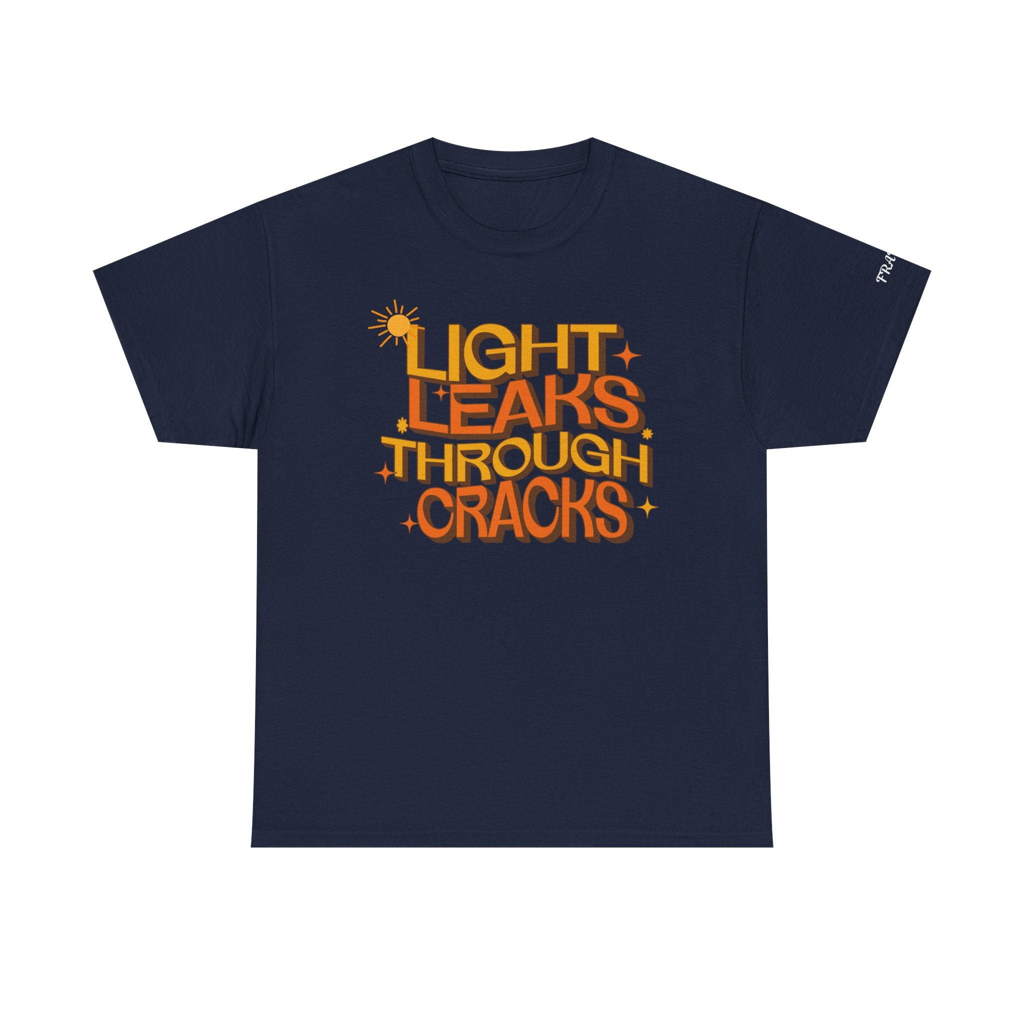 Positive Personalized Tee, Custom Name Sleeve Shirt, Light Shines Through Cracks Gift, Unisex Cotton T-Shirt