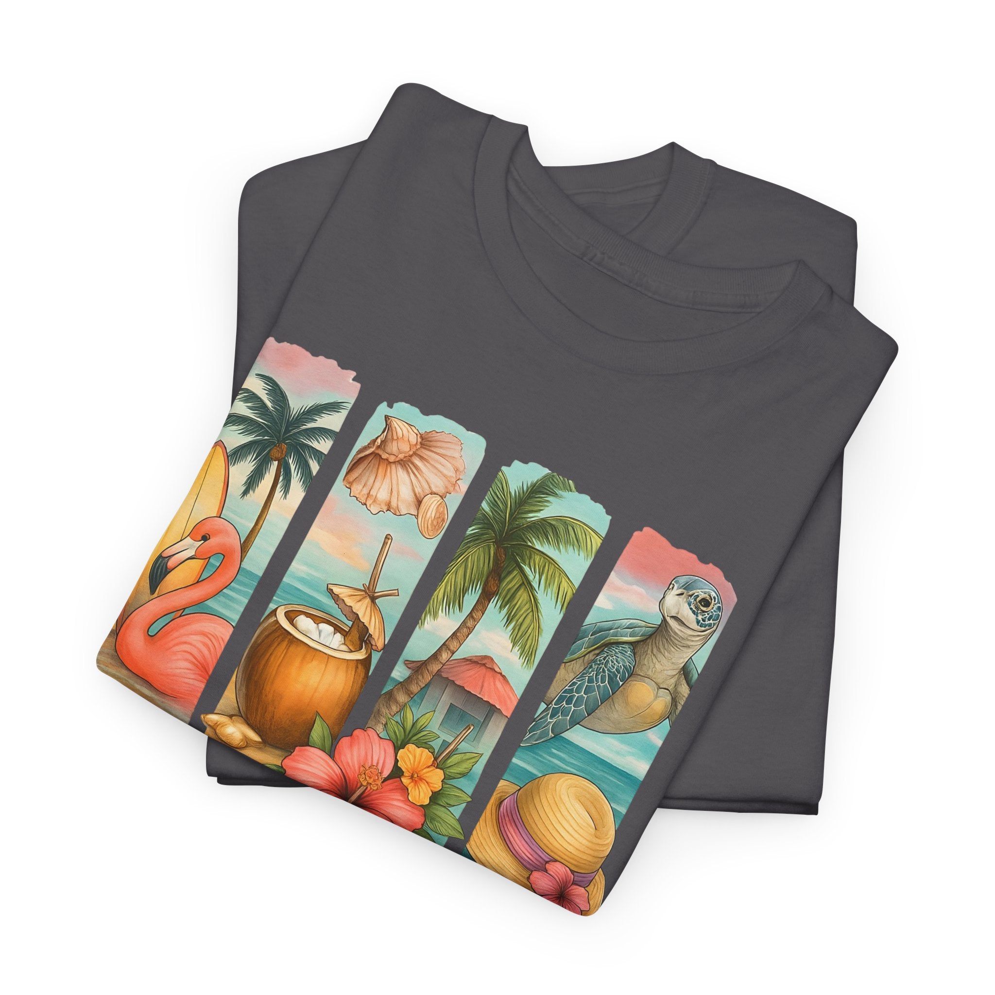 Beach Life Unisex Heavy Cotton Tee, Casual Summer Shirt, Beach Vibes Tee, Vacation Apparel, Gift for Beach Lovers