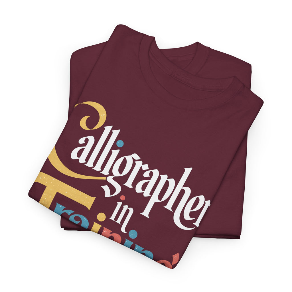 Custom Calligrapher in Training T-Shirt – Personalized Sleeve Option, For Hand Lettering Artist Gift Tee