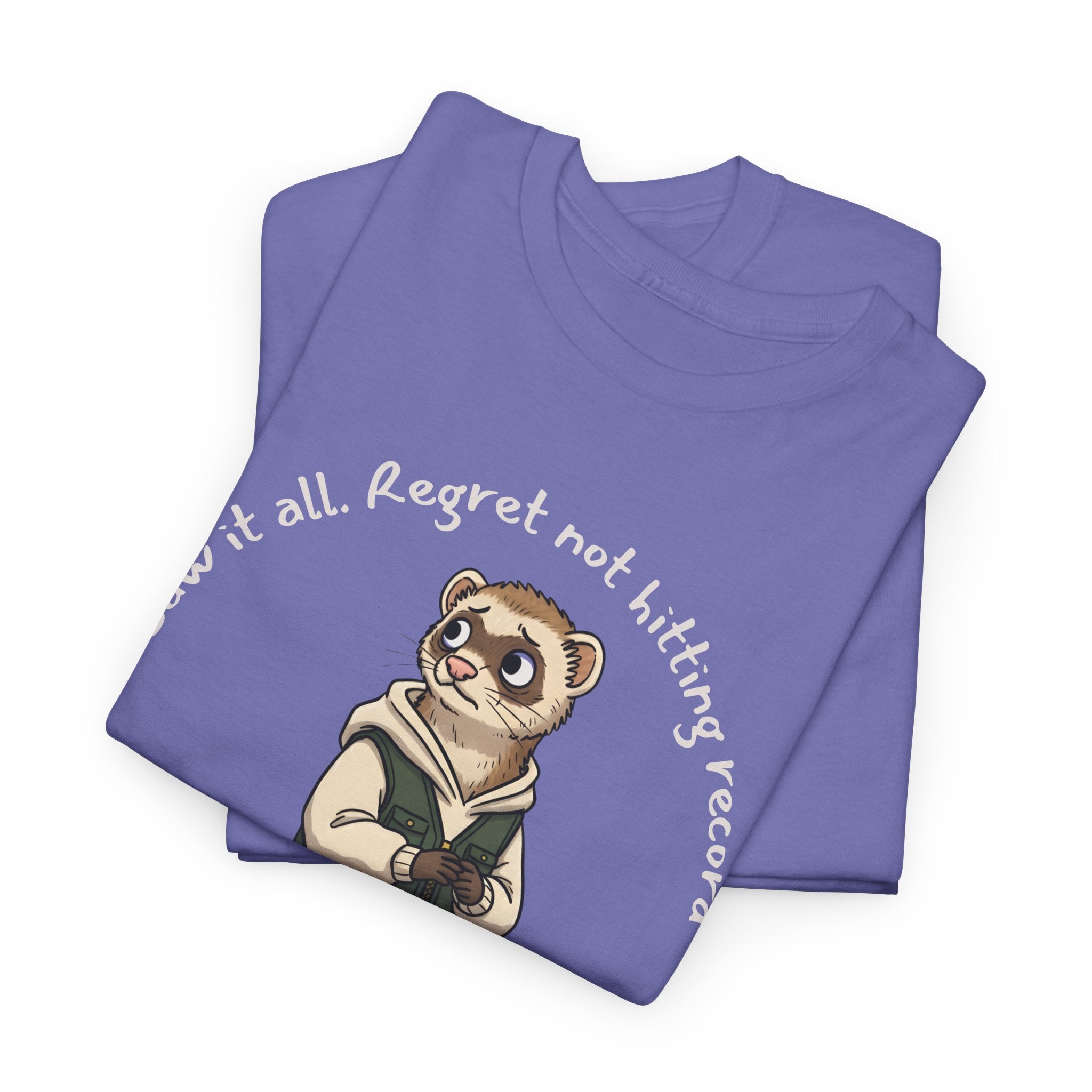 “Saw It All. Regret Not Hitting Record” – Ferret Spectator POV T-Shirt for Chaos Watchers