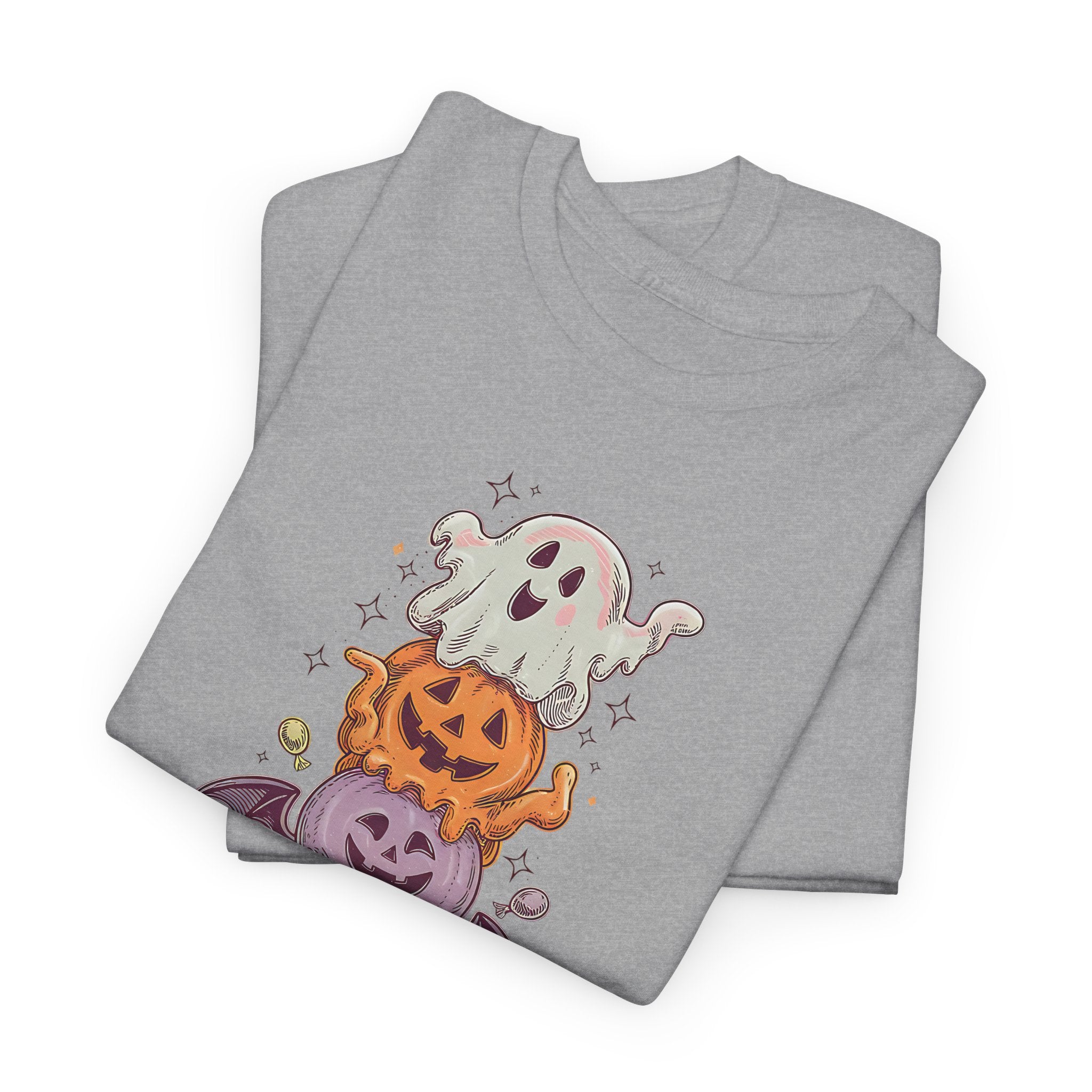 Halloween Ghostly Ice Cream Unisex Tee, Spooky Shirt, Fall Apparel, Trick-or-Treat Outfit, Haunted House Party Wear