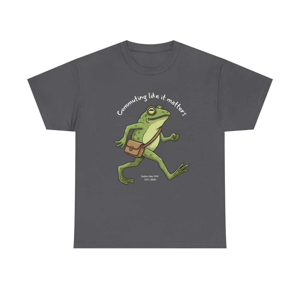 Funny Commuting Frog Tee | Workplace Satire | Custom Adulting Humor Gift