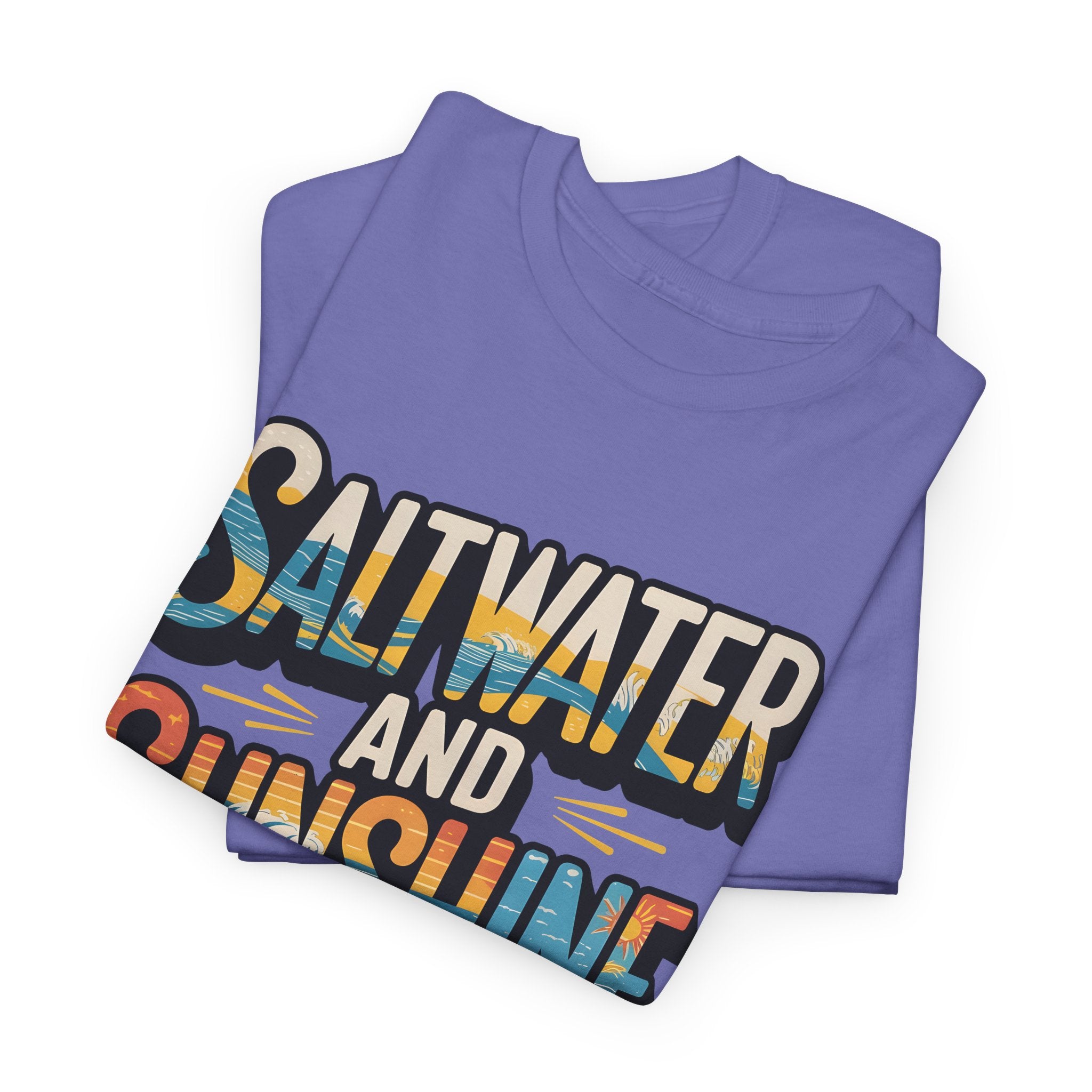 Saltwater and Sunshine Unisex Tee, Summer Vibes T-Shirt, Beach Day Shirt, Casual Wear, Gift for Ocean Lovers