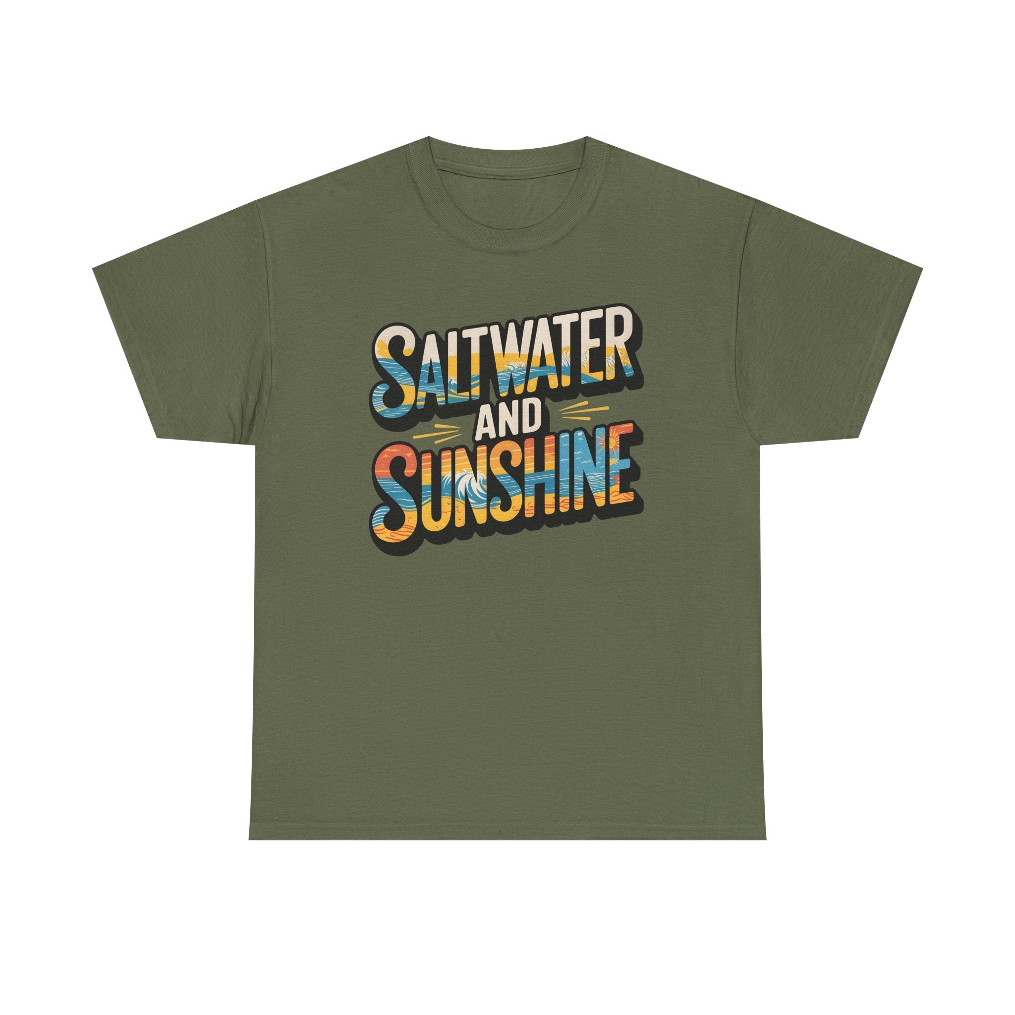Saltwater and Sunshine Unisex Tee, Summer Vibes T-Shirt, Beach Day Shirt, Casual Wear, Gift for Ocean Lovers