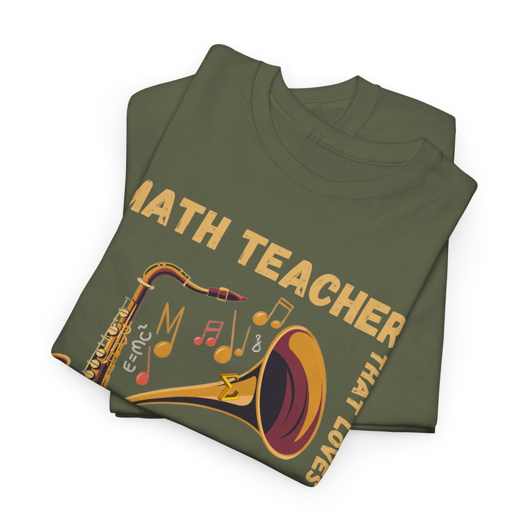 Math Teacher That Loves Jazz Unisex Tee, Personalized Sleeve, Customizable Shirt, Teacher Gift, Music Lover