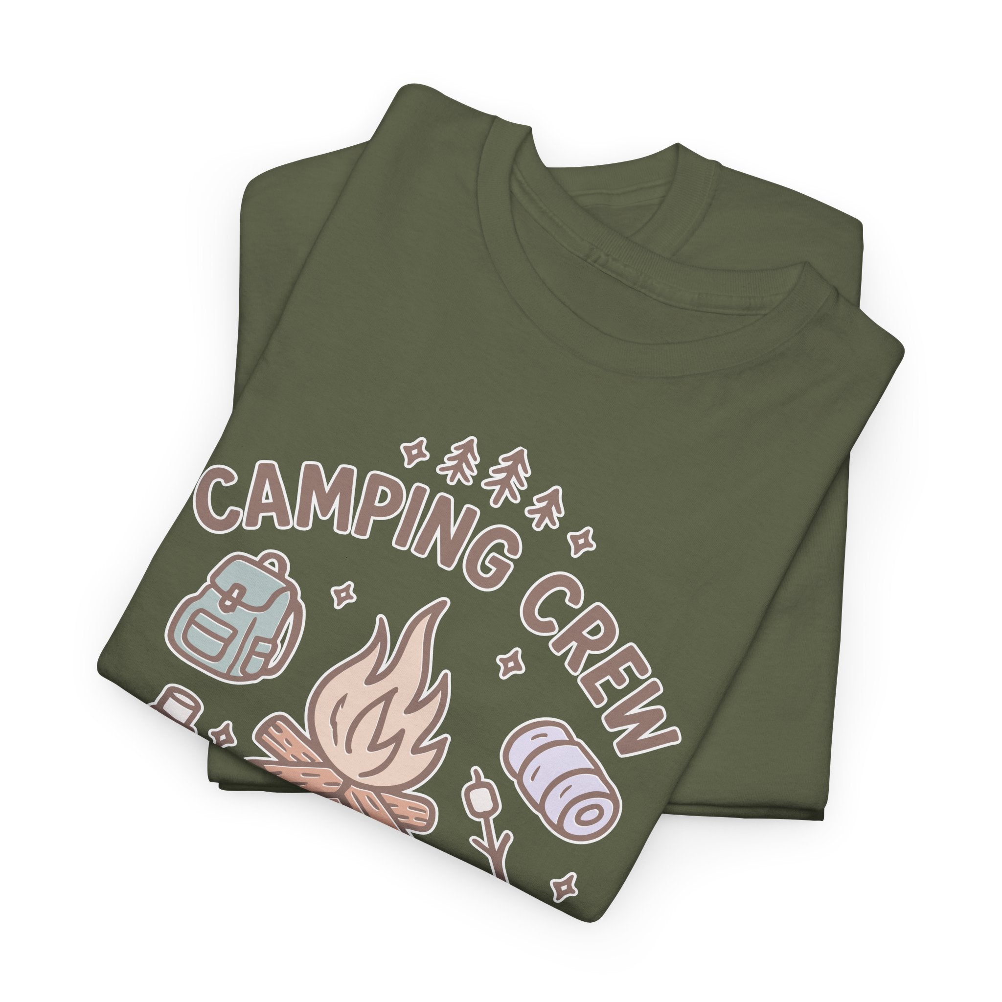 Camping Crew Shirt with Custom Family Name – Campfire Group Tee for Family Trip, Reunion, Outdoors