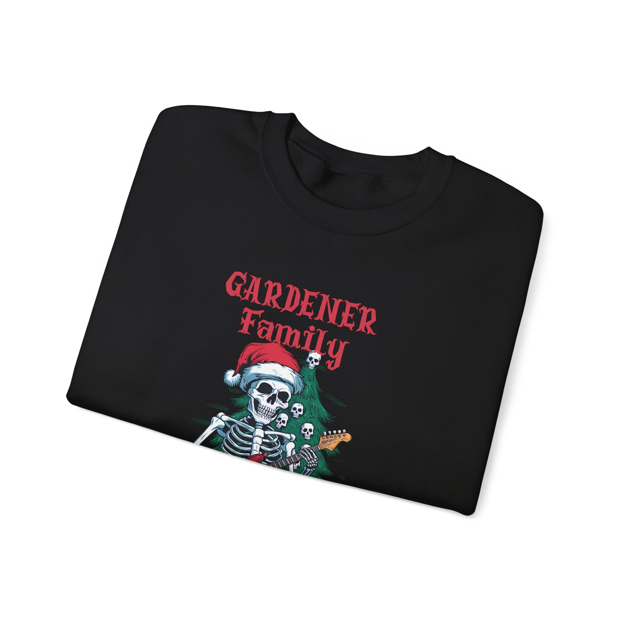 Heavy Metal Family Christmas Custom Xmas Family Last Name Xmas Family Name, Family Party, Photo Shoot Funny Skeleton Guitar