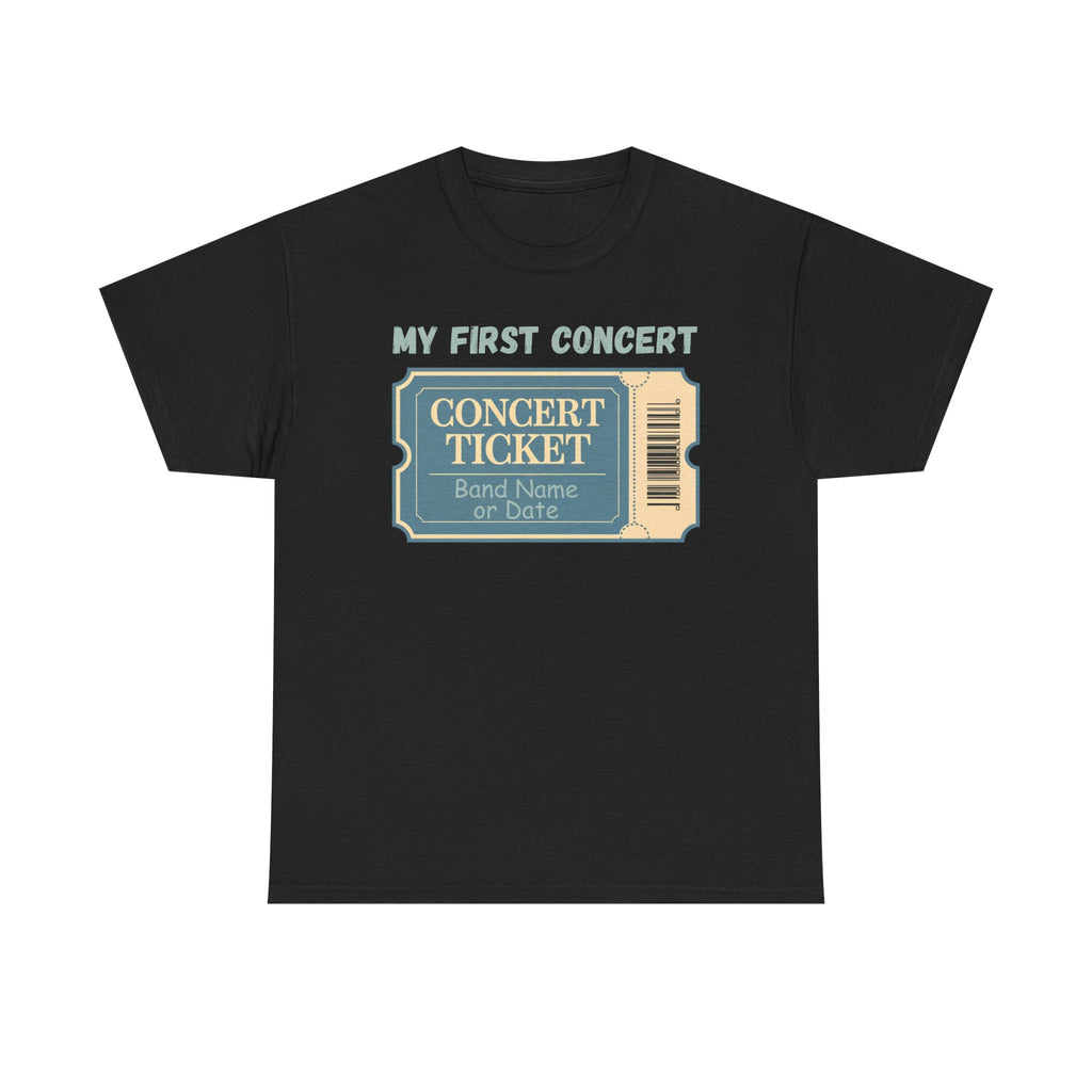 Personalized First Concert Tee, Custom Band Name, Date Shirt, Sleeve Personalization, Music Lover Gift, Concert