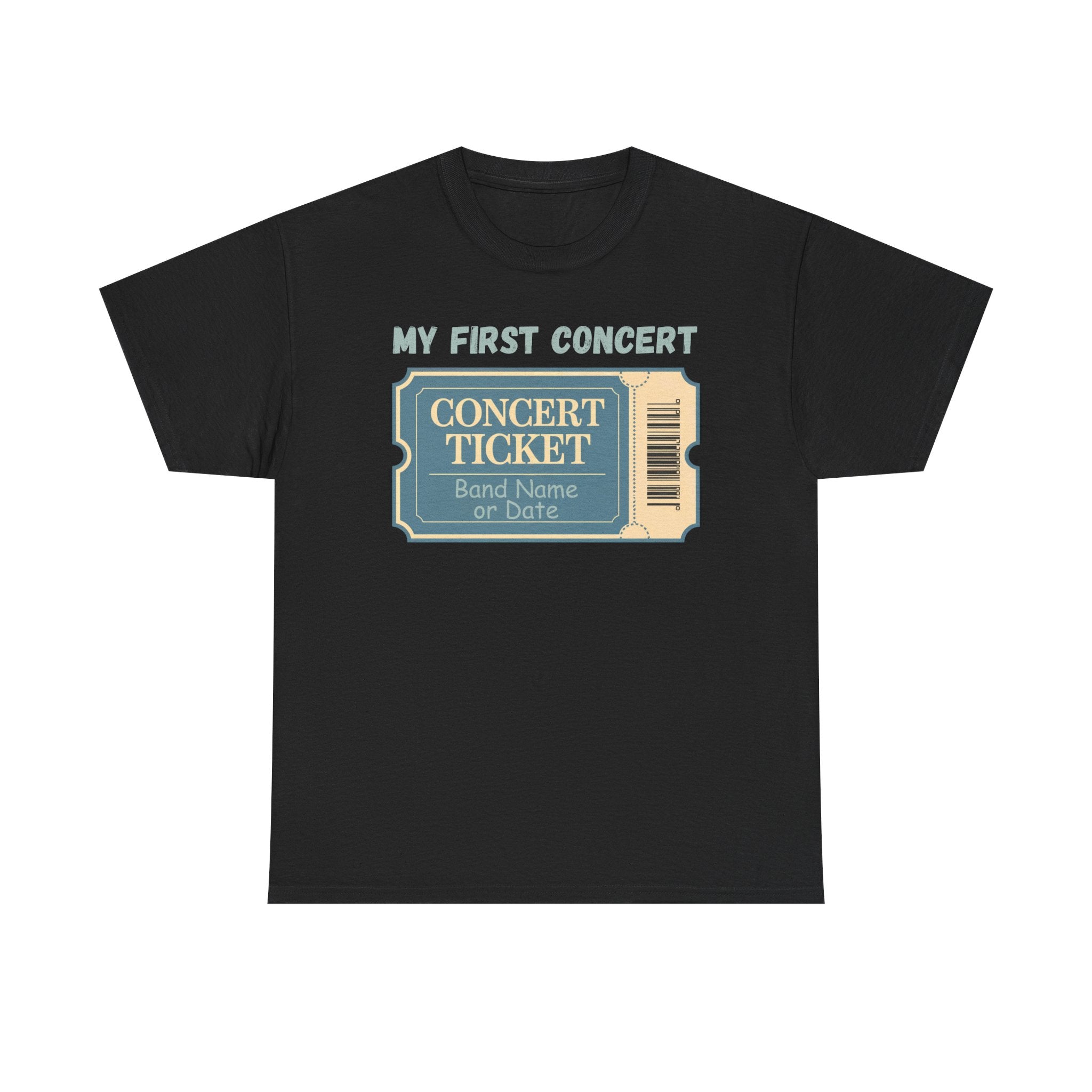 Personalized First Concert Tee, Custom Band Name, Date Shirt, Sleeve Personalization, Music Lover Gift, Concert