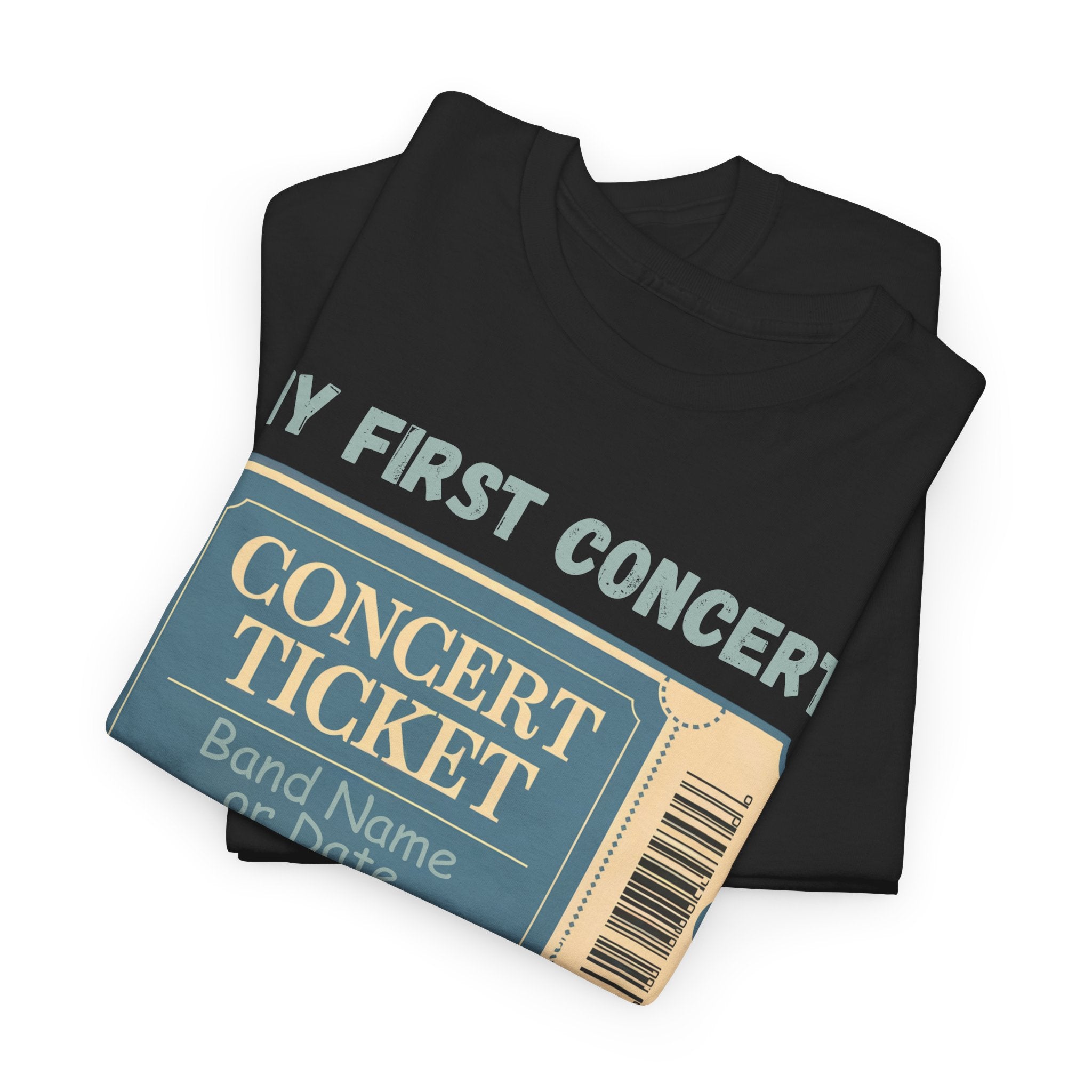 Personalized First Concert Tee, Custom Band Name, Date Shirt, Sleeve Personalization, Music Lover Gift, Concert