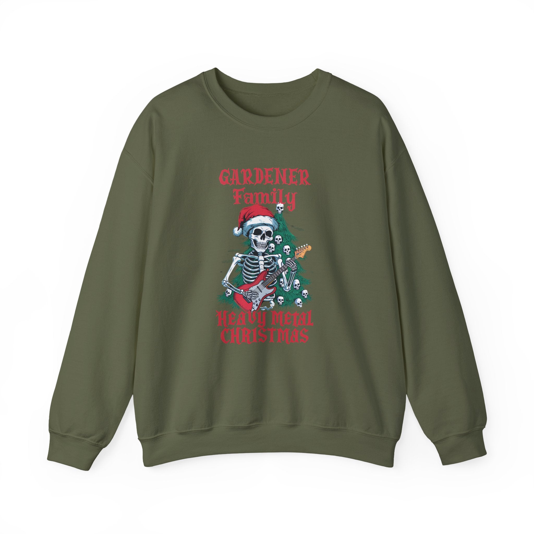Heavy Metal Family Christmas Custom Xmas Family Last Name Xmas Family Name, Family Party, Photo Shoot Funny Skeleton Guitar