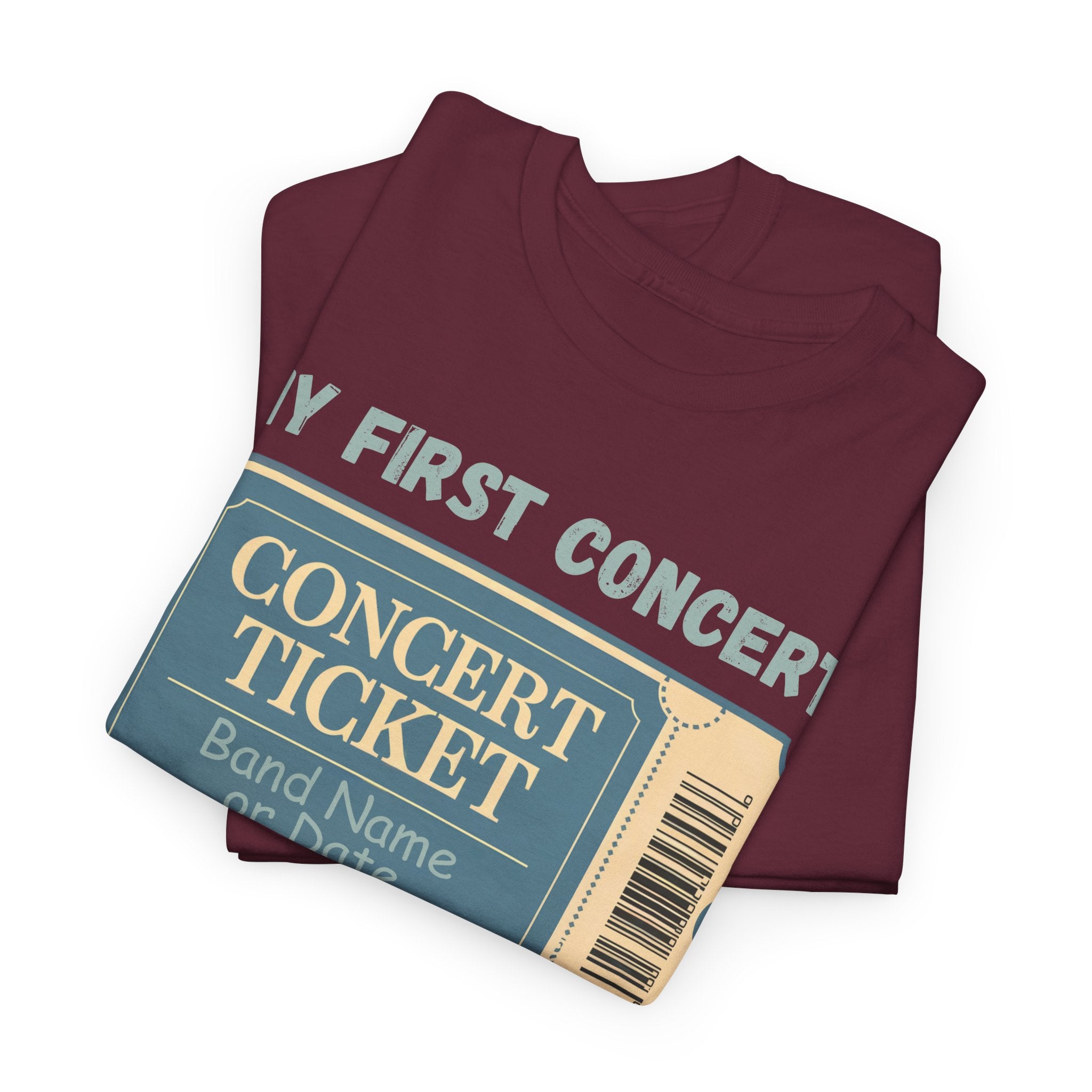 Personalized First Concert Tee, Custom Band Name, Date Shirt, Sleeve Personalization, Music Lover Gift, Concert