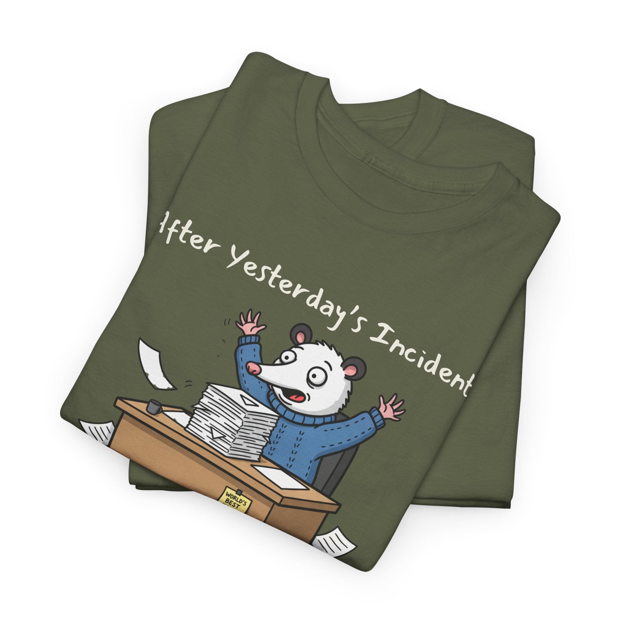 After Yesterday’s Incident, The Manual Needs Revisions – Funny Possum Office Staffer POV Work Shirt
