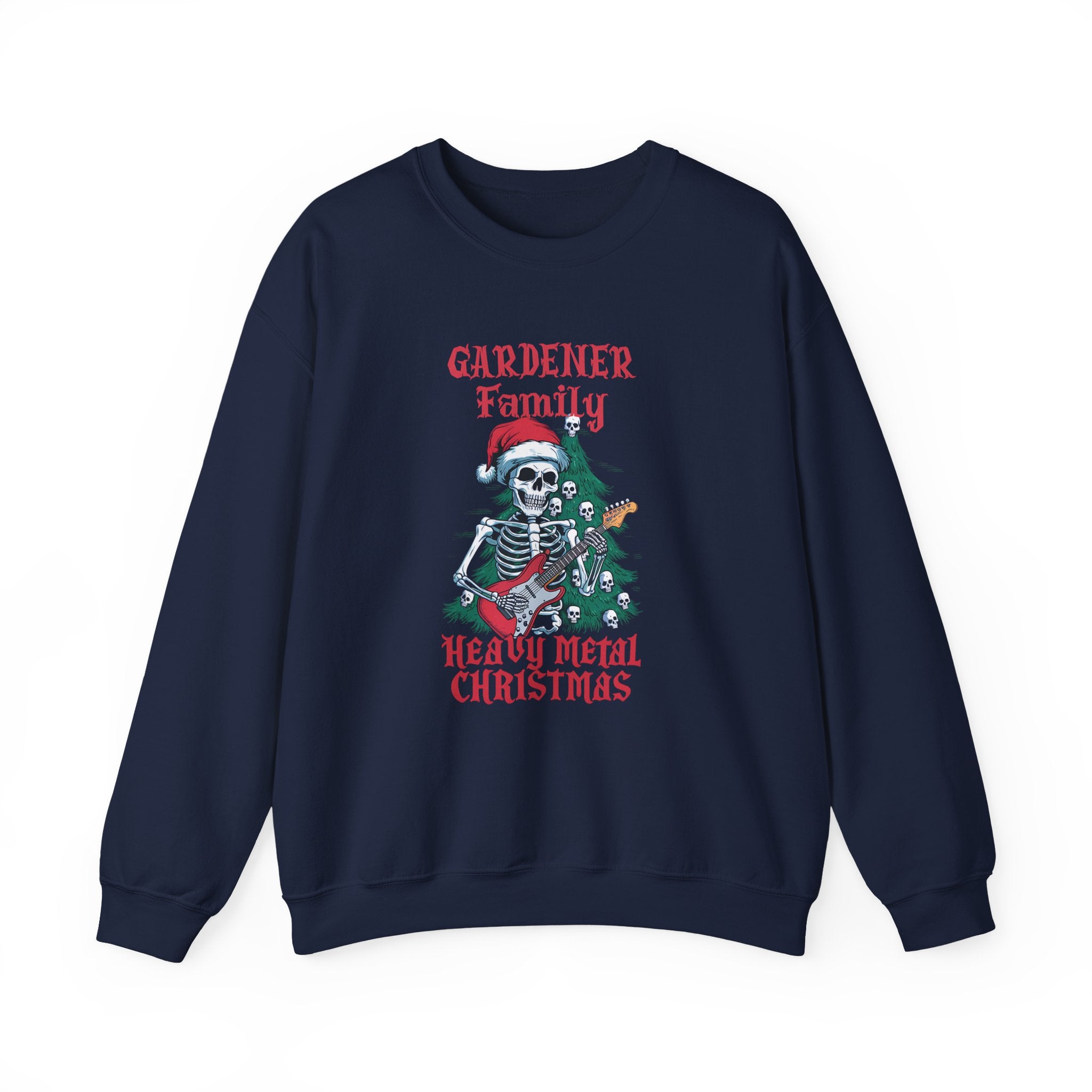 Heavy Metal Family Christmas Custom Xmas Family Last Name Xmas Family Name, Family Party, Photo Shoot Funny Skeleton Guitar