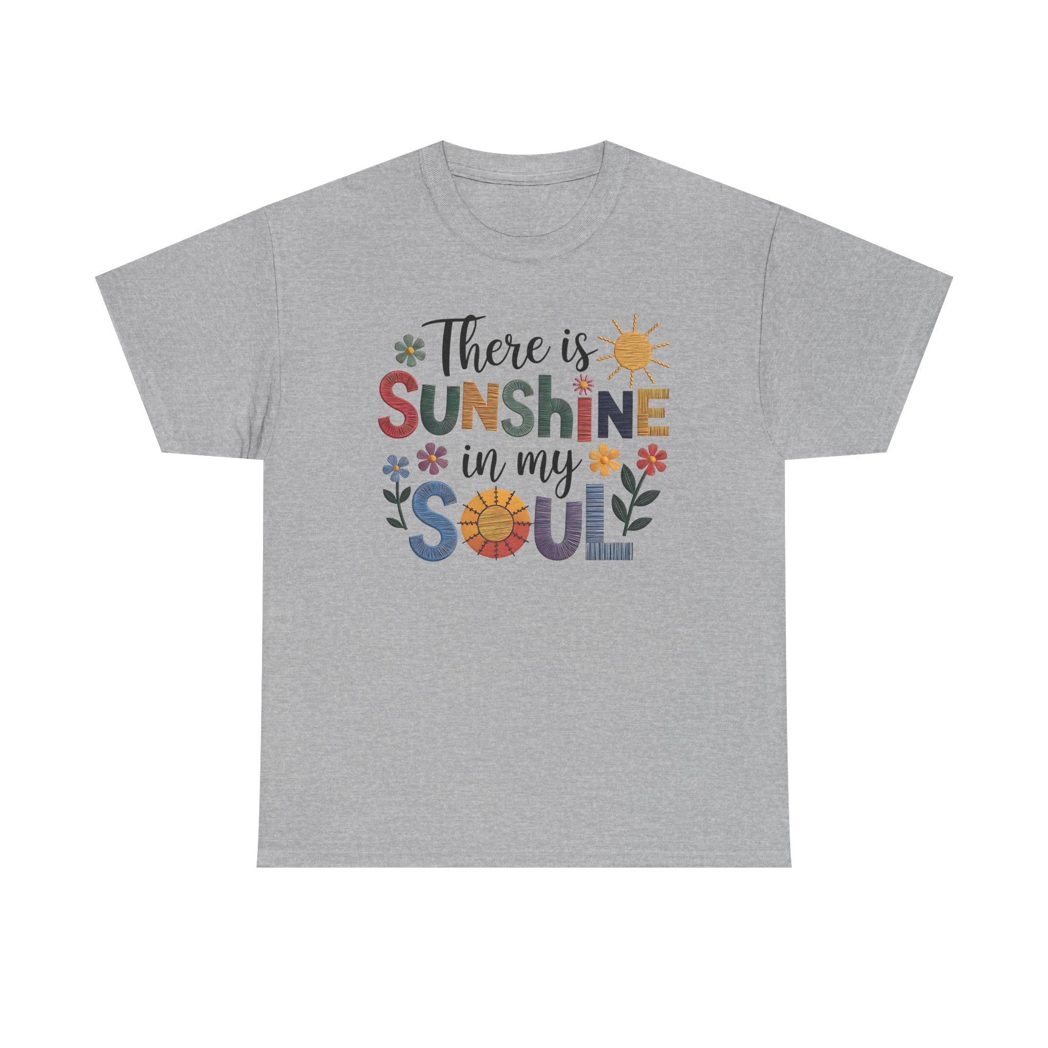 Sunshine in My Soul Tee, Inspirational T-Shirt, Positive Vibes Top, Gift for Her, Summer Casual Wear