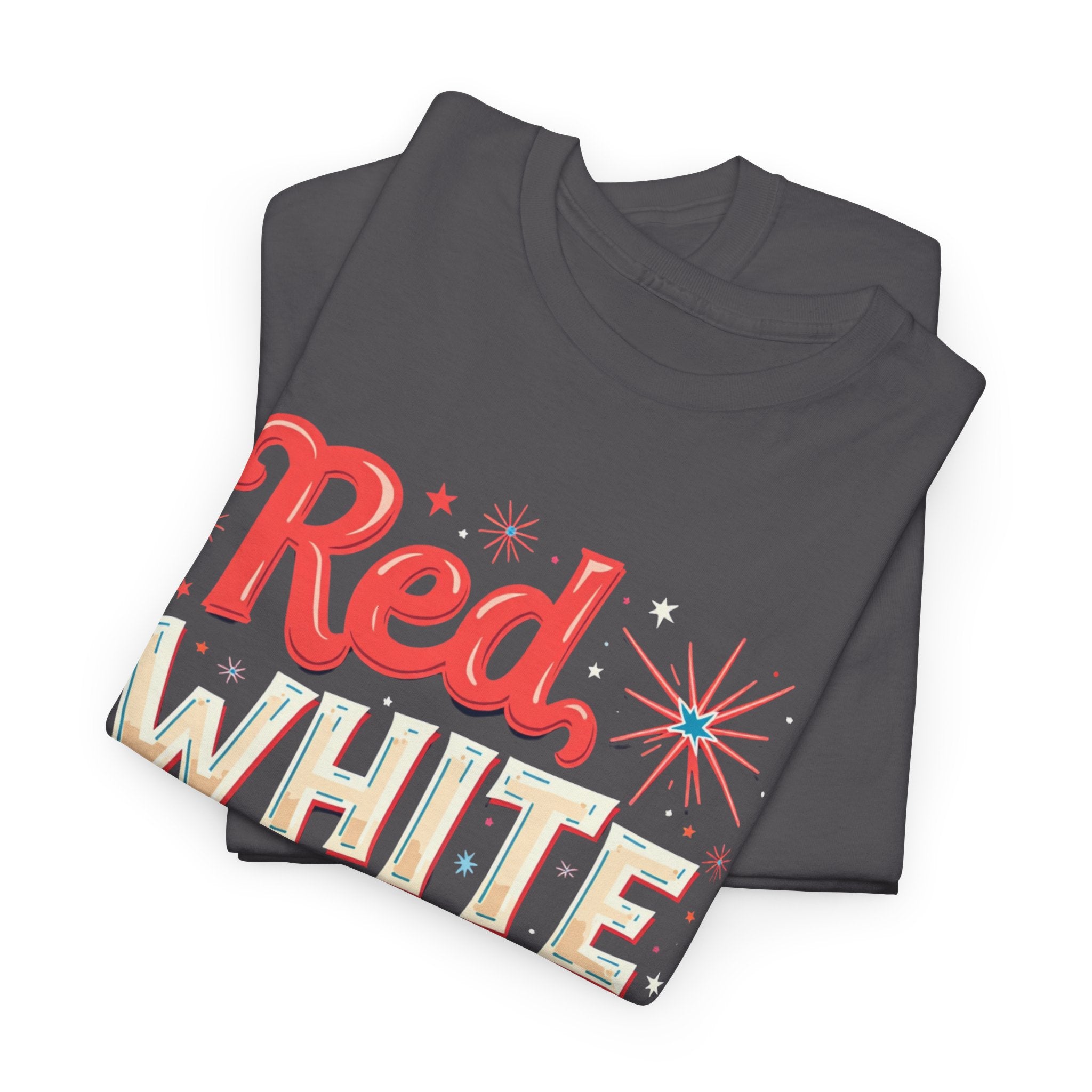 Red, White & Buzzed Unisex Cotton Tee for 4th of July Celebrations, Patriotic T-Shirt, Casual Summer Wear, Party Outfit, Gifts for Him/Her