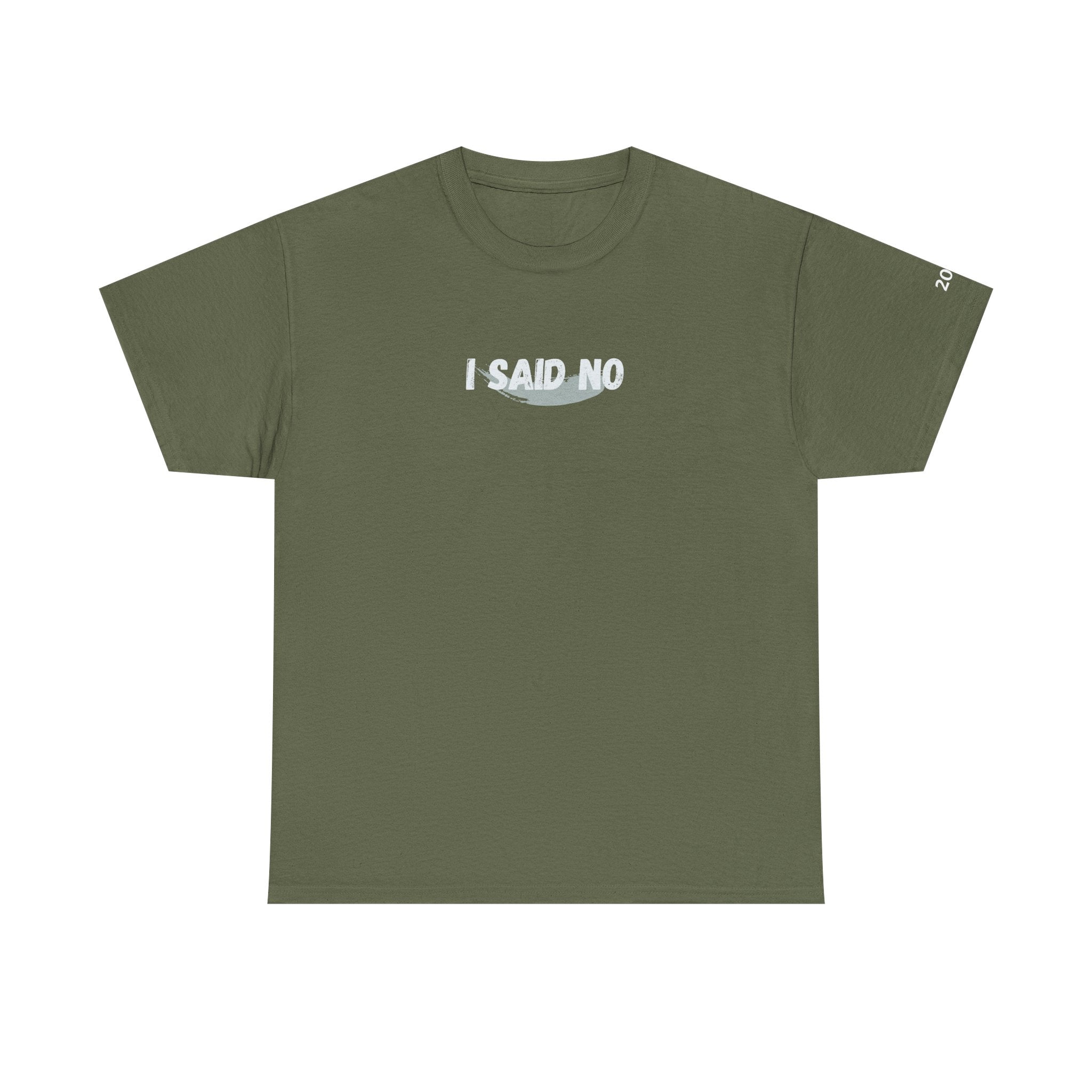 Funny sarcasm t-shirt for women when all you can get out is I said no with a Custom sleeve with the YEAR you found your voice