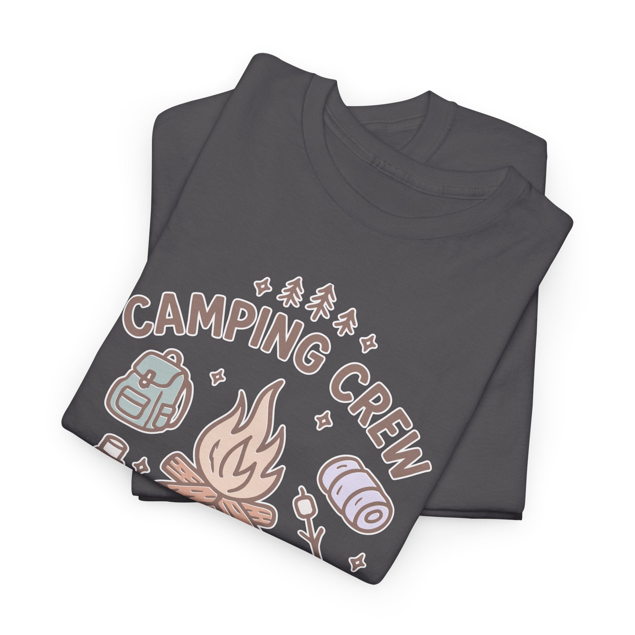 Camping Crew Shirt with Custom Family Name – Campfire Group Tee for Family Trip, Reunion, Outdoors