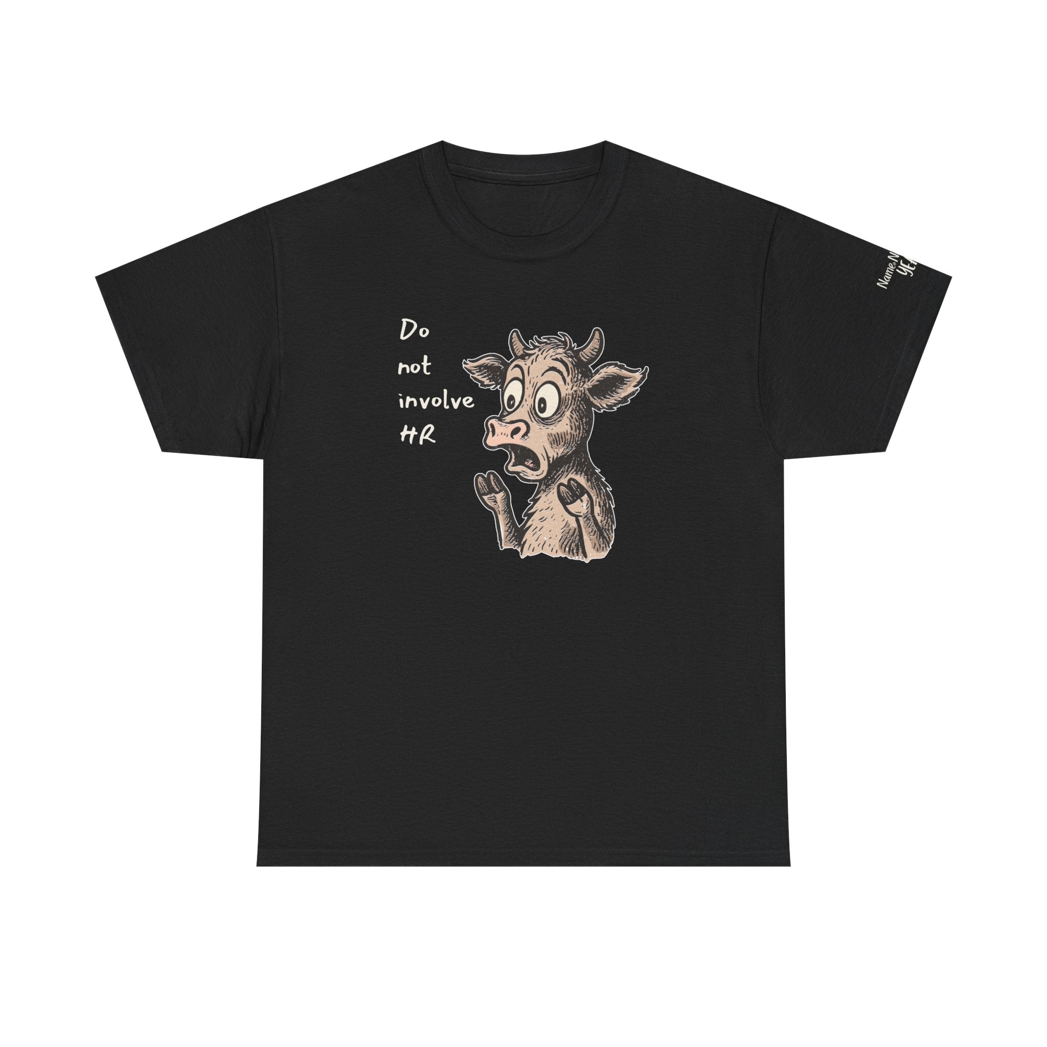 Do Not Involve HR – Frantic Cow Work Humor, Funny Cow Tee, Humor Shirt, Farm Animal Gift, Casual Wear, Cow Lover Top