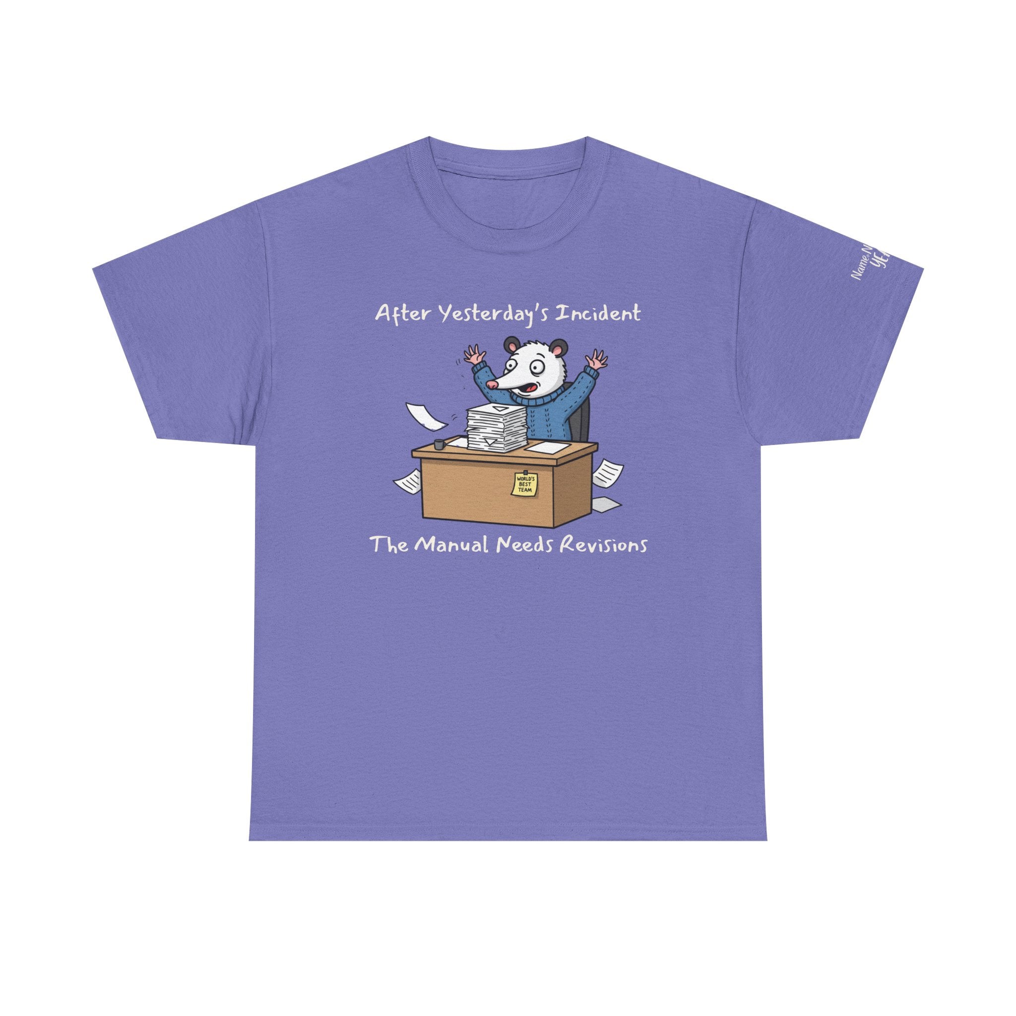 After Yesterday’s Incident, The Manual Needs Revisions – Funny Possum Work Shirt w/ customization