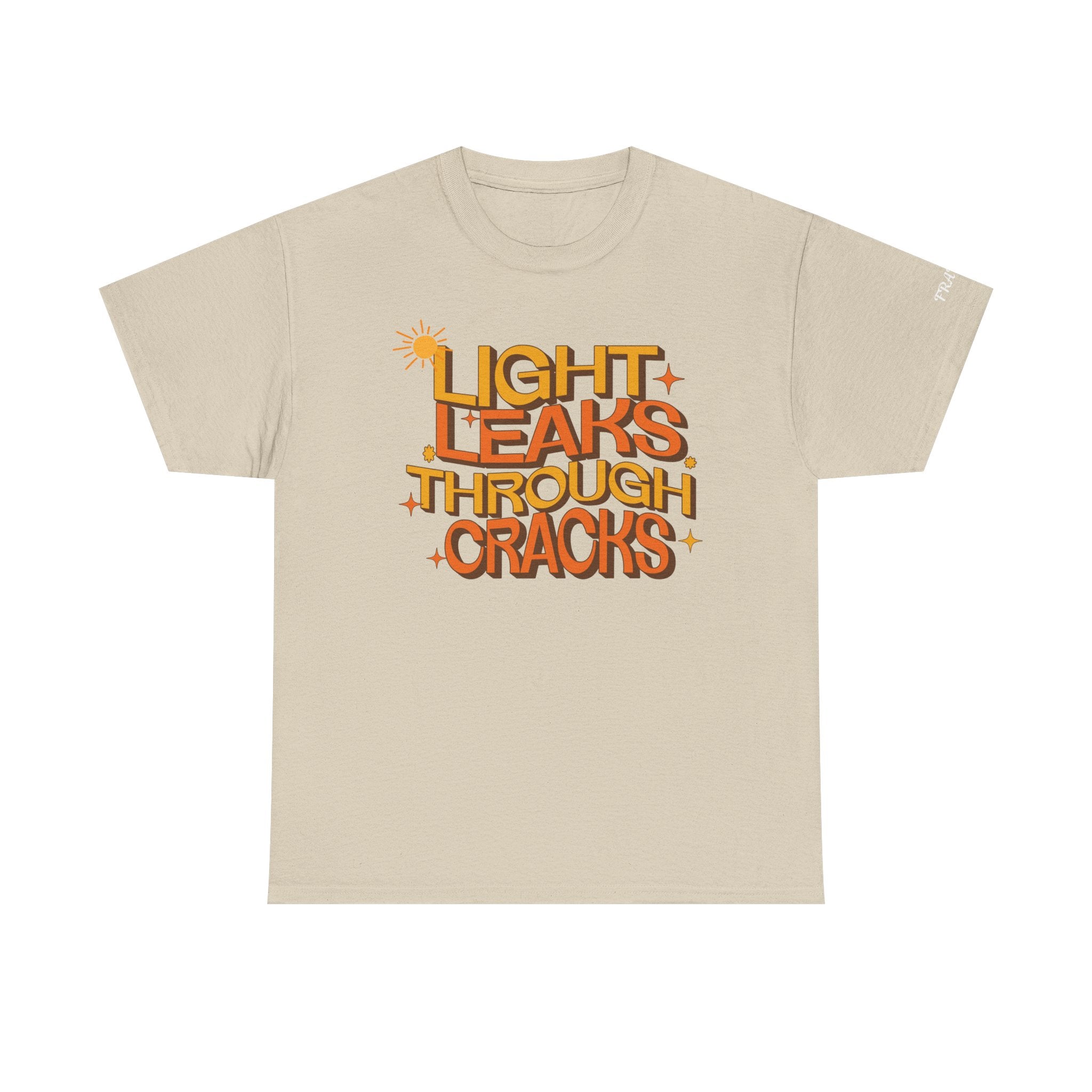 Positive Personalized Tee, Custom Name Sleeve Shirt, Light Shines Through Cracks Gift, Unisex Cotton T-Shirt