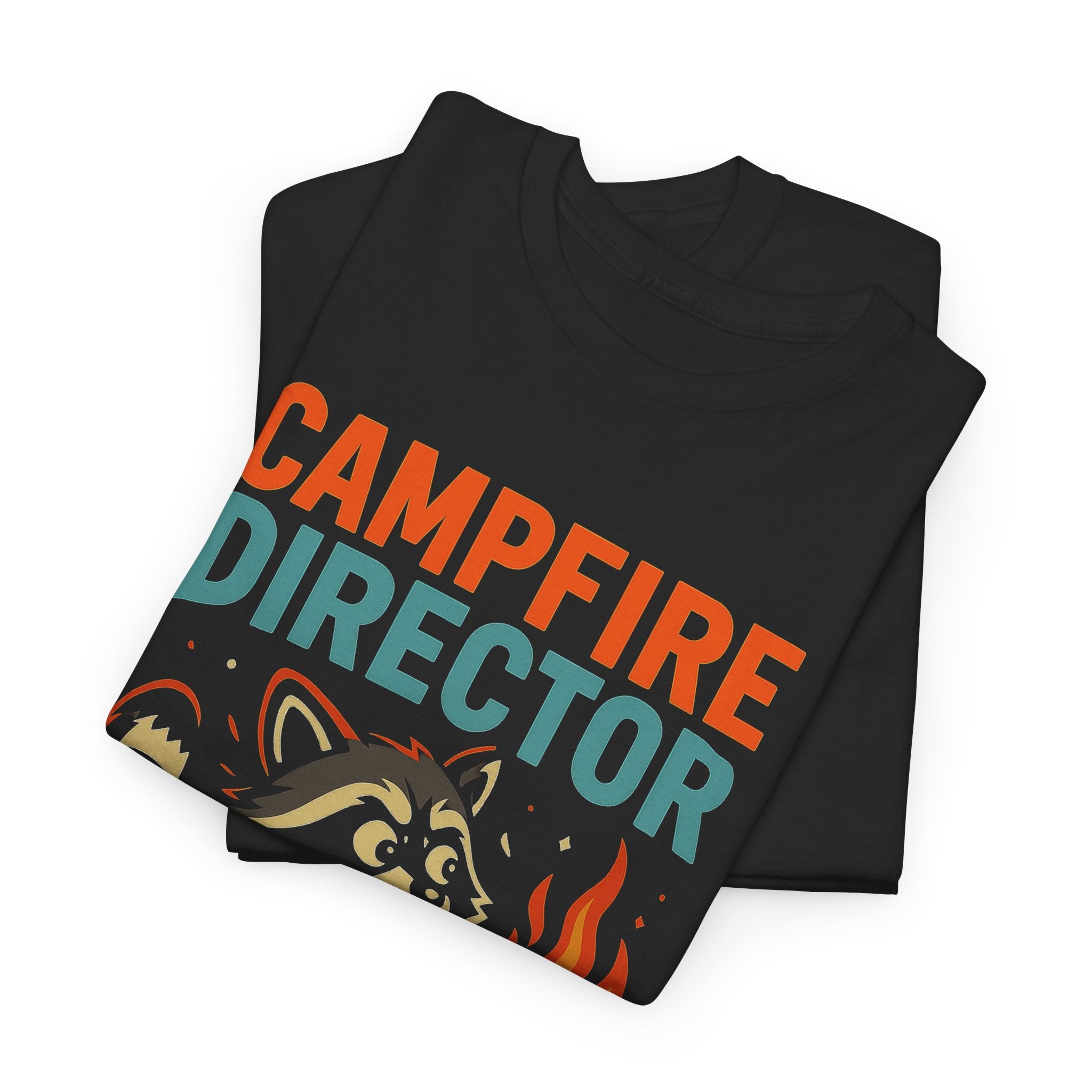 Campfire Director Raccoon T-Shirt – If I Run It’s Not a Drill Camping Tee