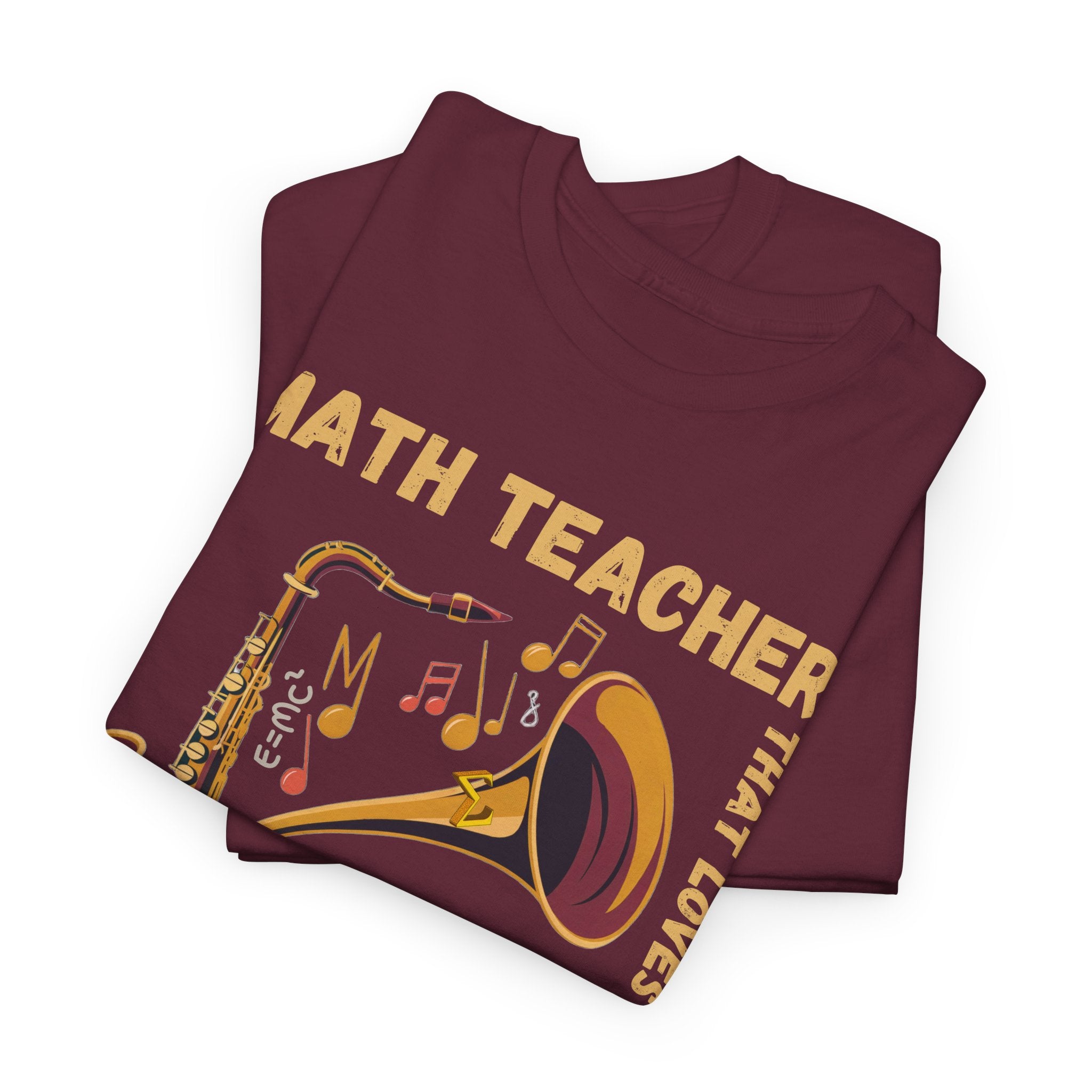 Math Teacher That Loves Jazz Unisex Tee, Personalized Sleeve, Customizable Shirt, Teacher Gift, Music Lover