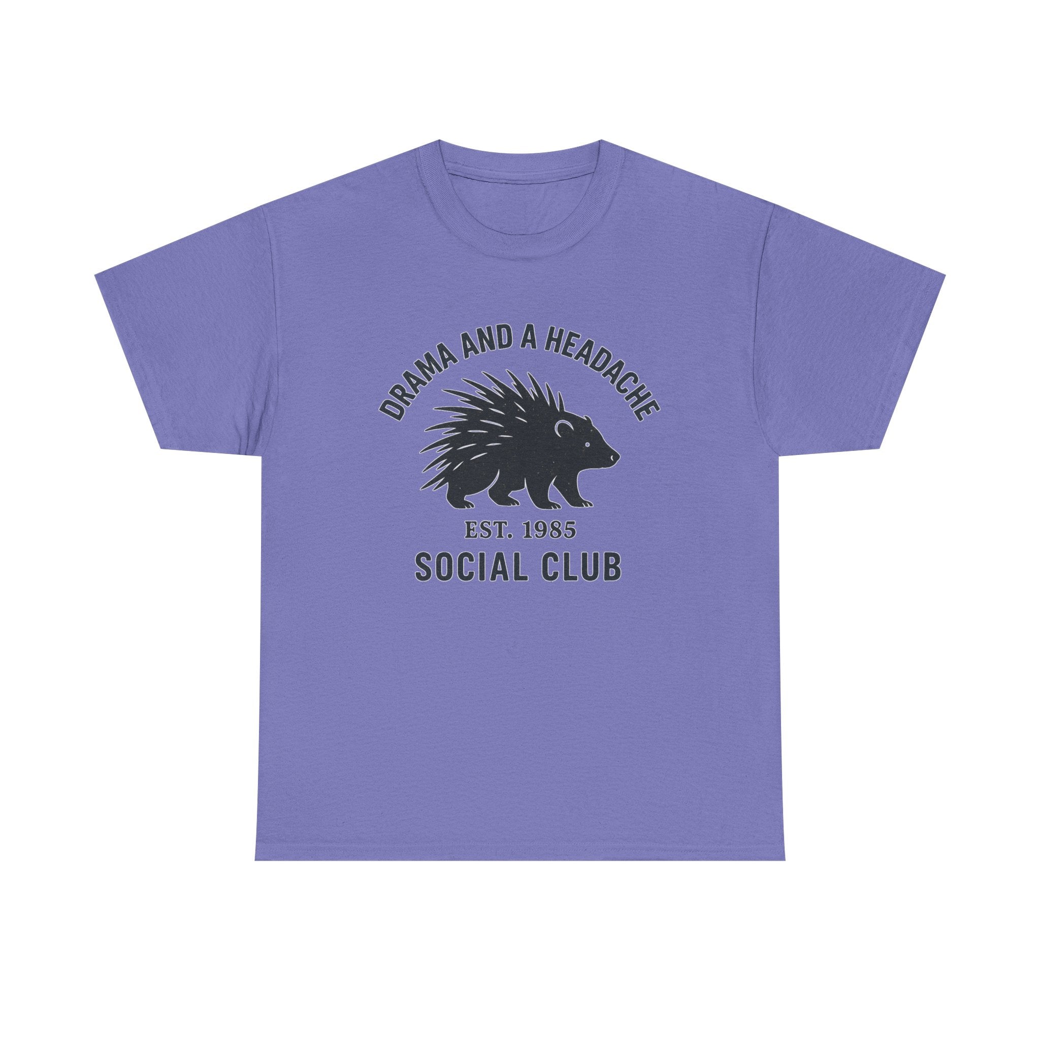 Drama and a Headache Social Club Shirt – Porcupine Graphic, Optional Custom Year