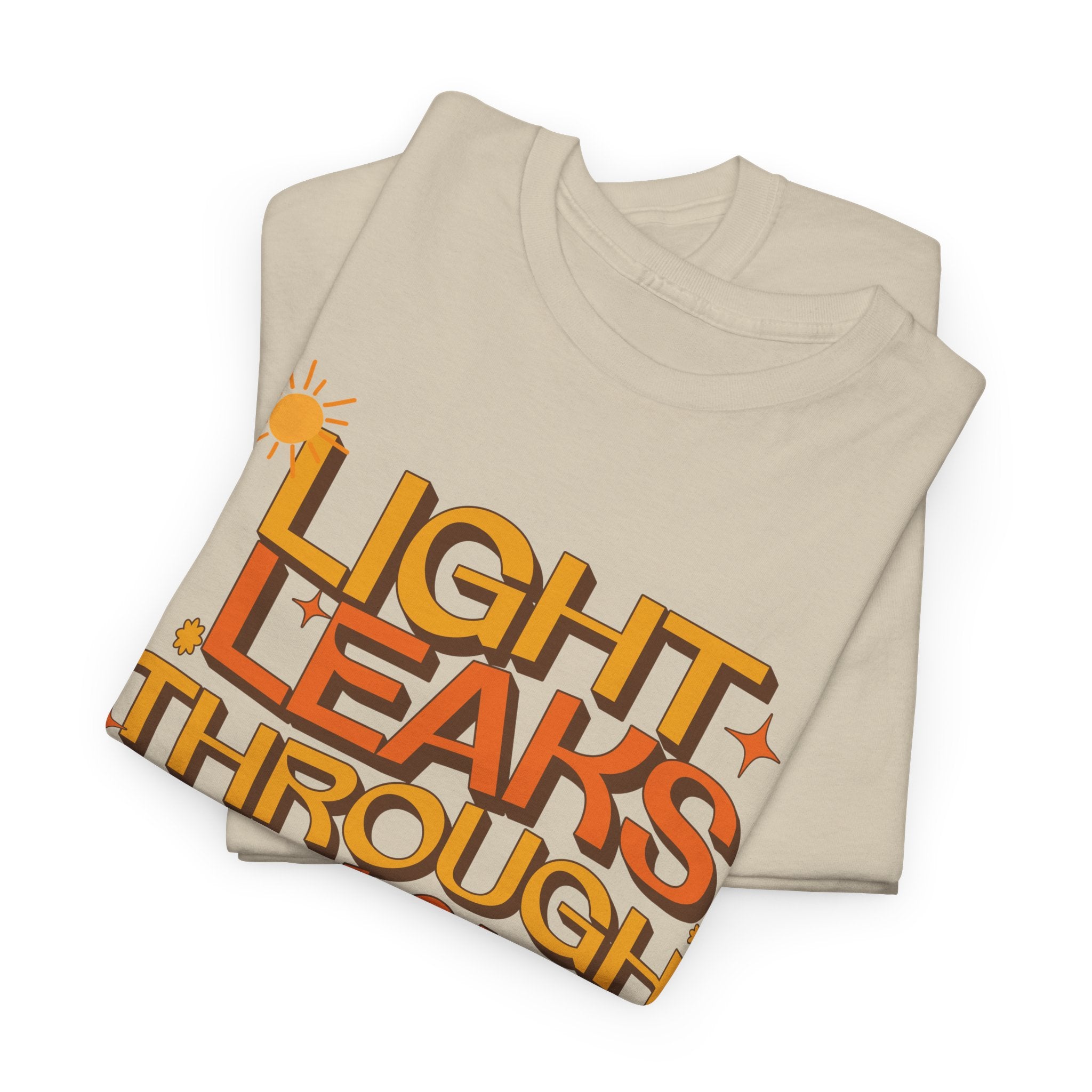 Positive Personalized Tee, Custom Name Sleeve Shirt, Light Shines Through Cracks Gift, Unisex Cotton T-Shirt
