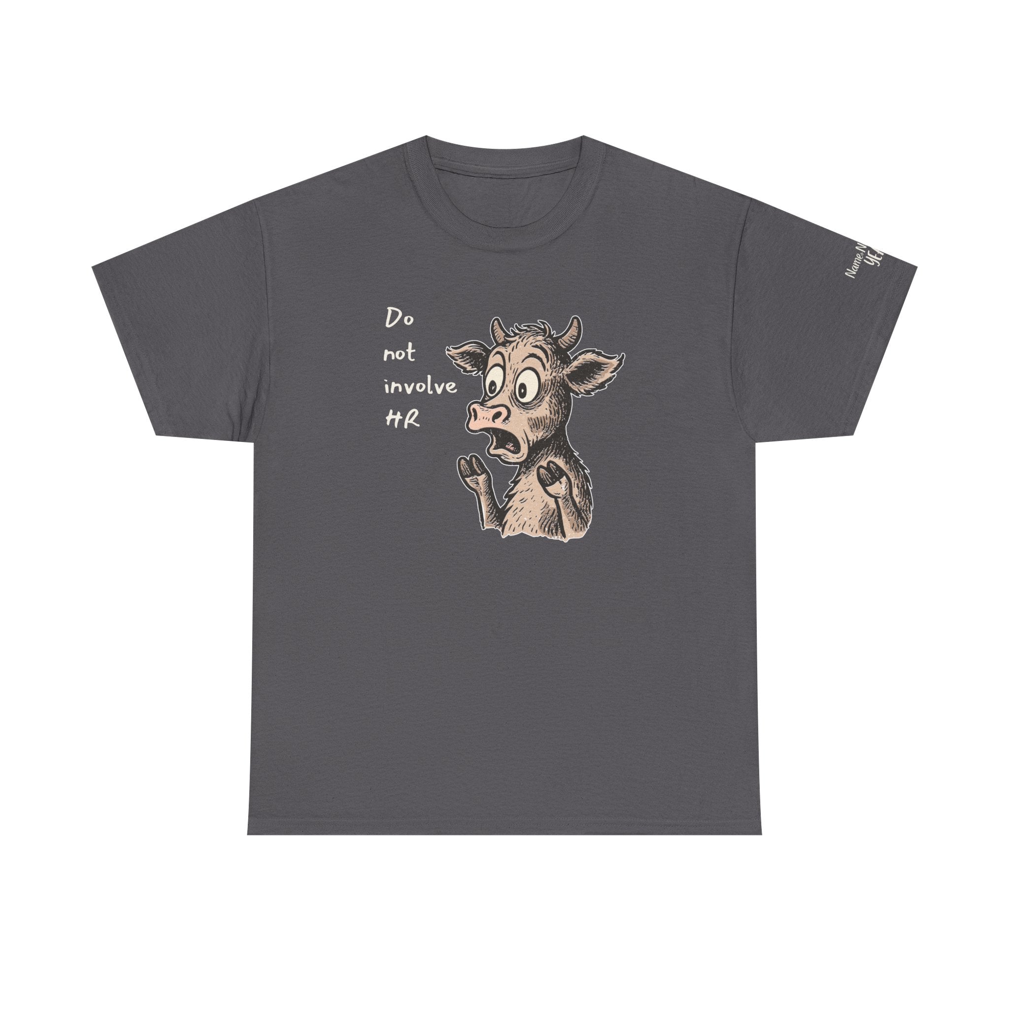Do Not Involve HR – Frantic Cow Work Humor, Funny Cow Tee, Humor Shirt, Farm Animal Gift, Casual Wear, Cow Lover Top